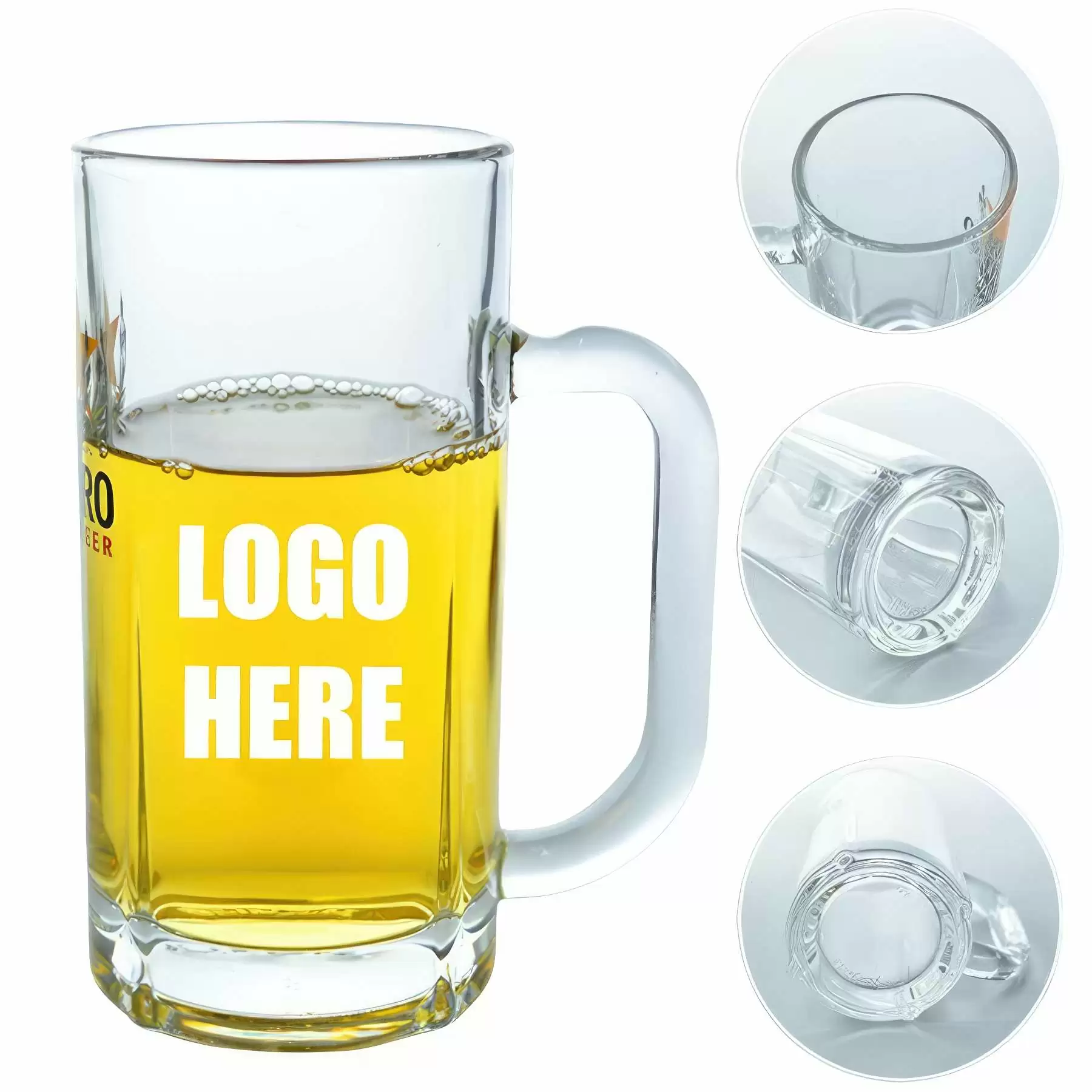 Custom 11.5 oz Beer Glass Mugs With Handle