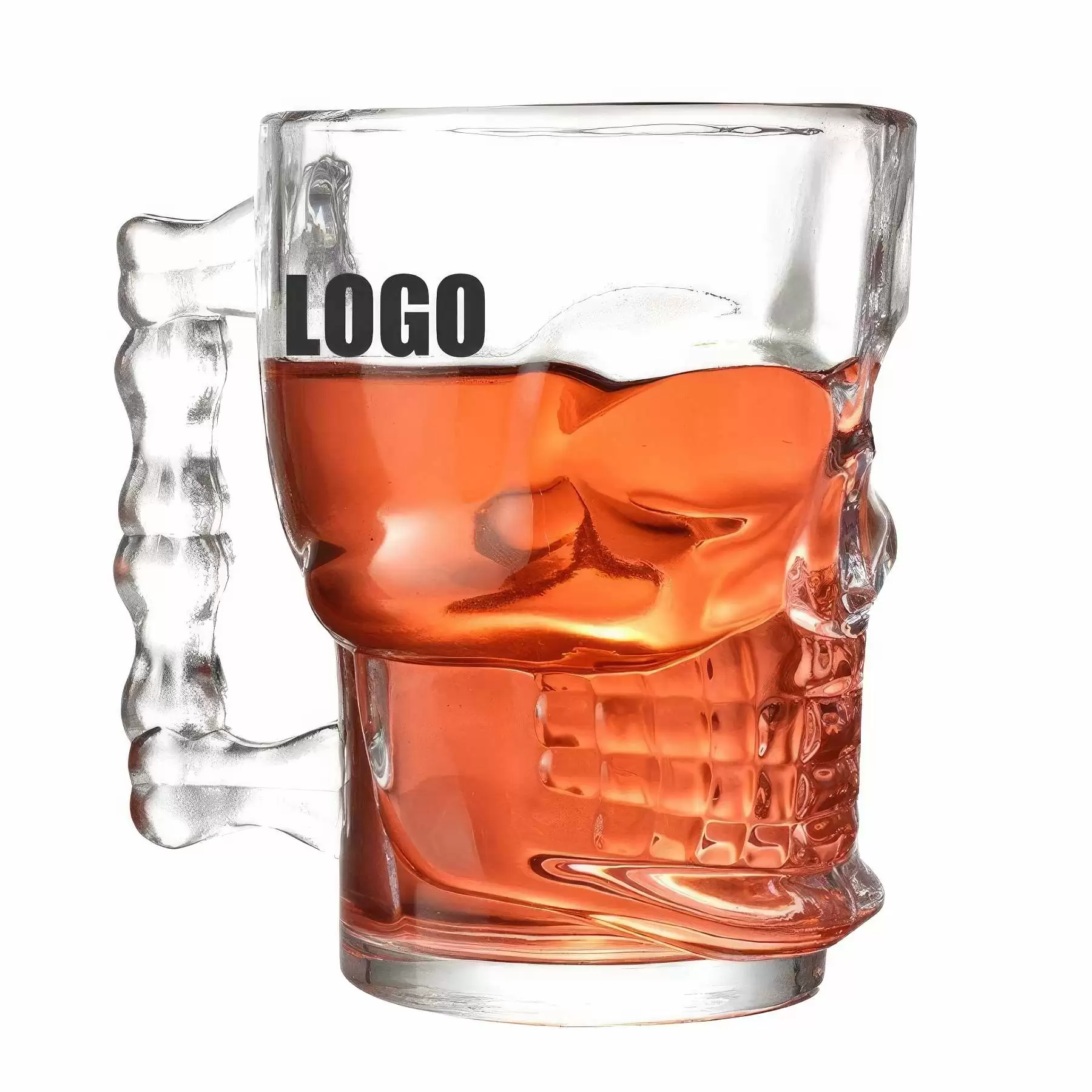 Custom 18 oz Skull Beer Mug