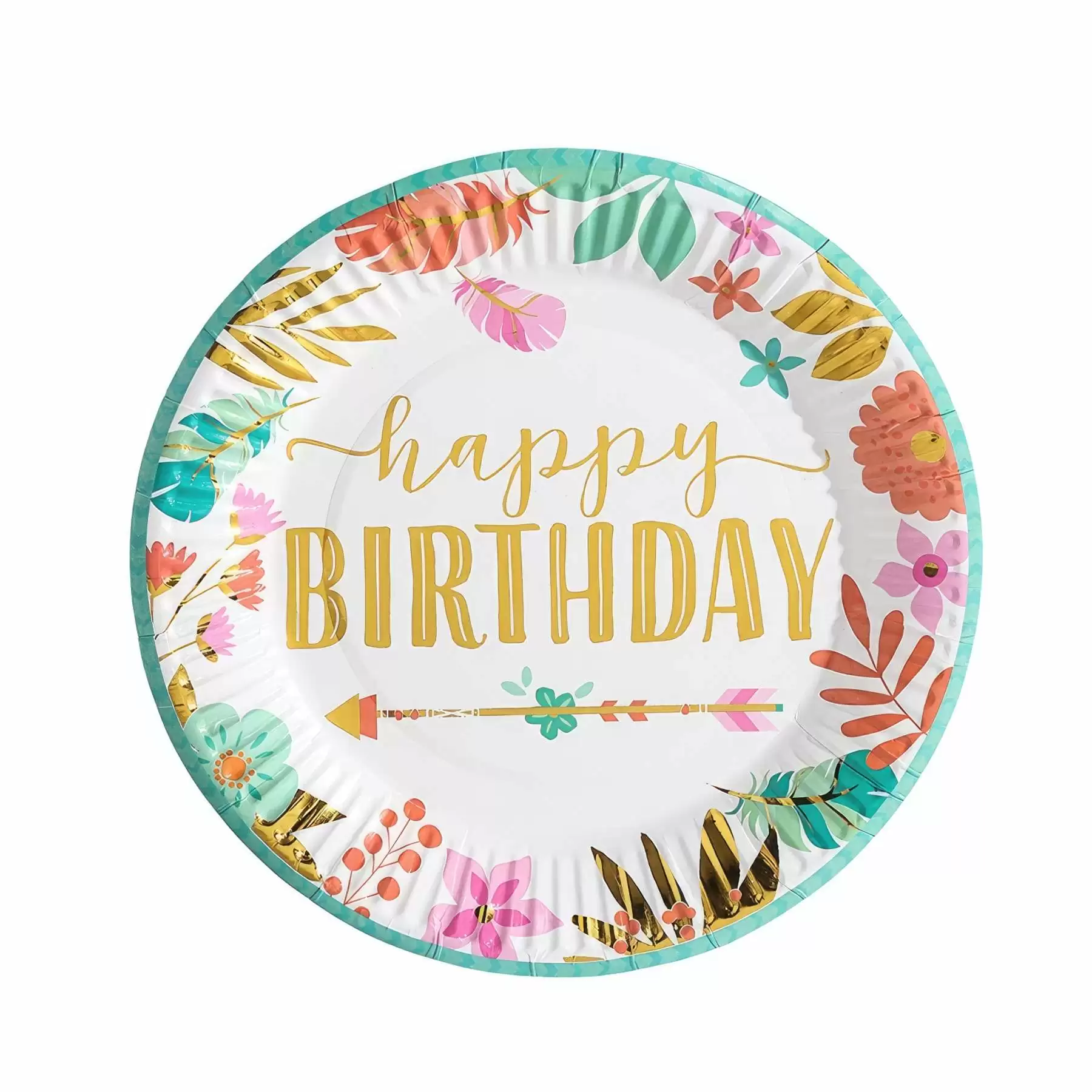 Custom 7" Disposable Party Picnic Salad Dessert Paper Plate - Image 2