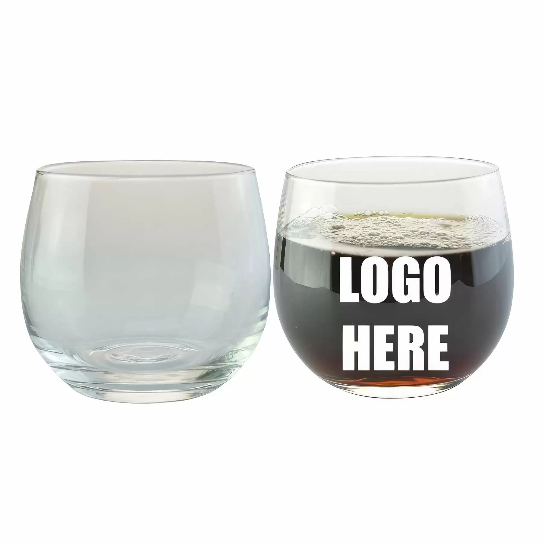 Custom 13 oz Stemless Wine Glasses