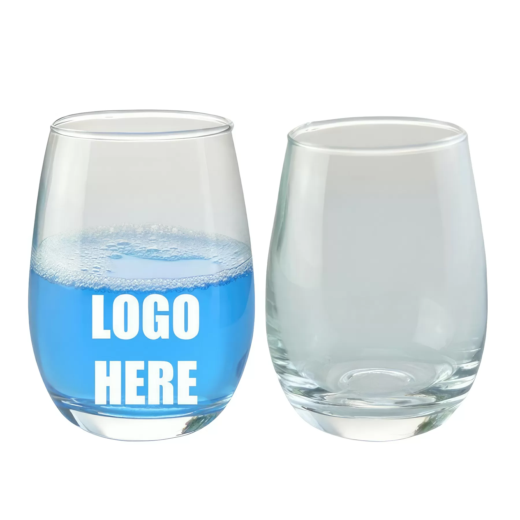 Custom 6.5 oz Stemless Wine Glasses