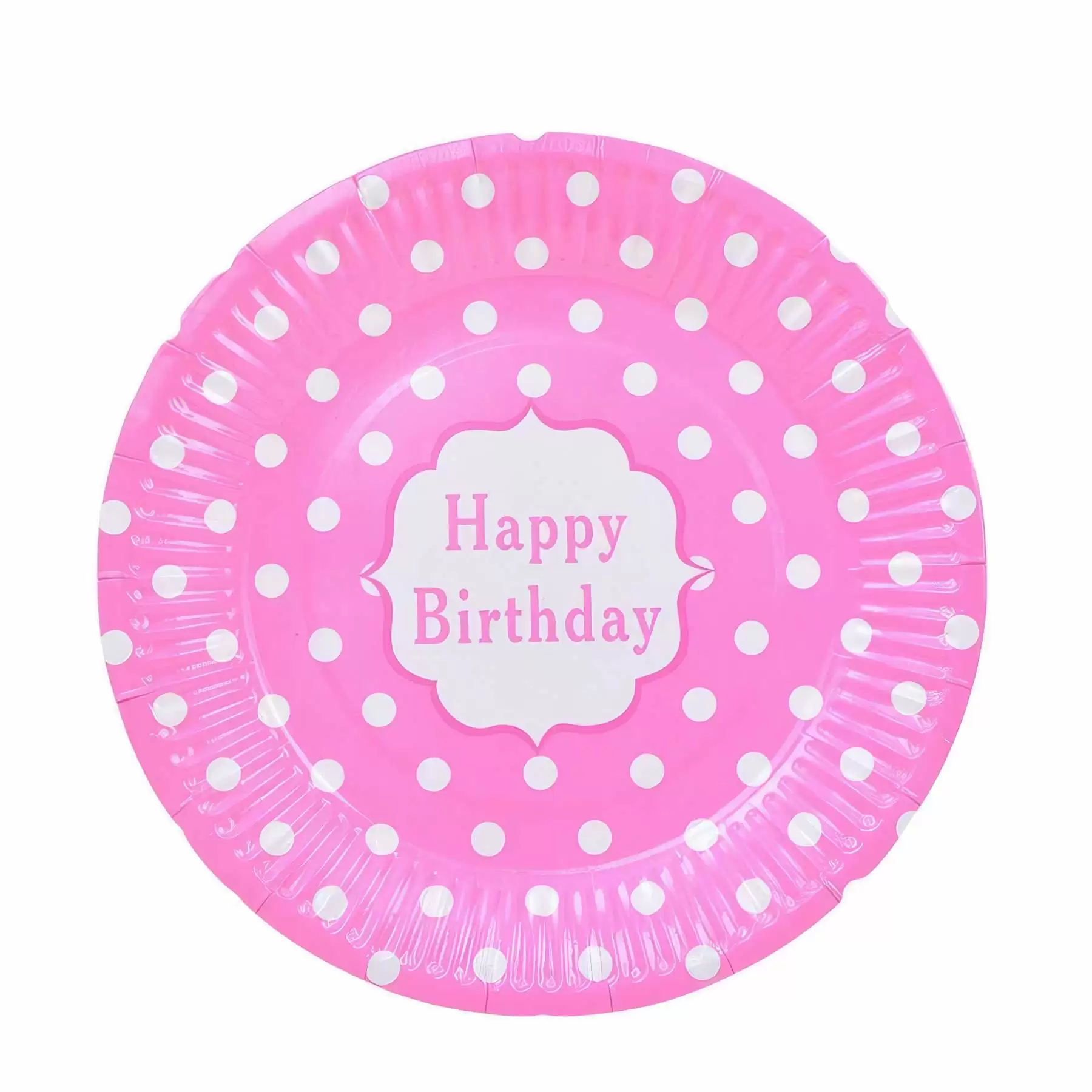 Custom 7" Disposable Party Picnic Salad Dessert Paper Plate - Image 2