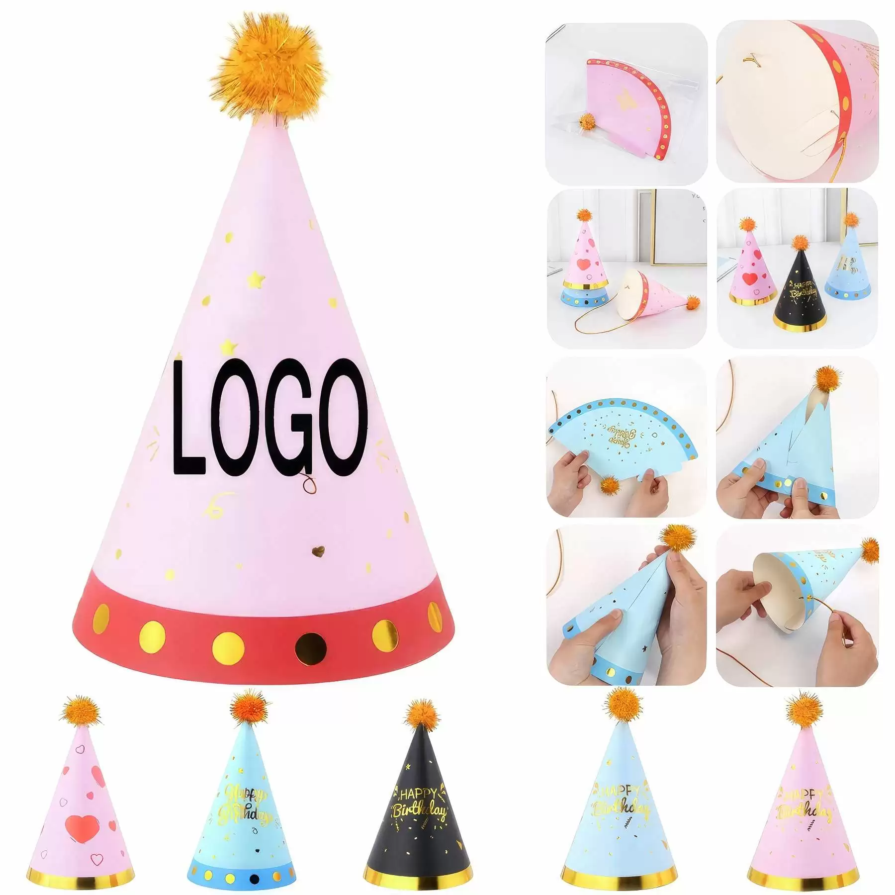 Birthday Party Kids Game Hat & Cake Celebration Decoration