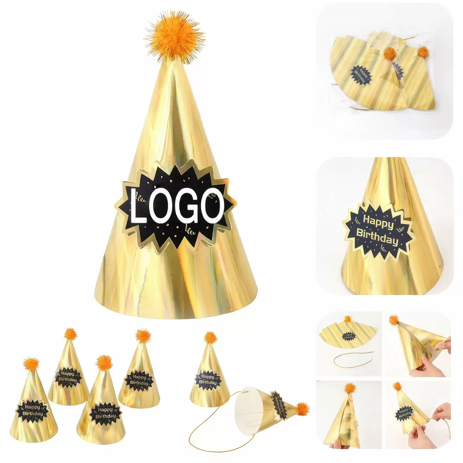 Birthday Party Kids Game Hat & Cake Celebration Decoration