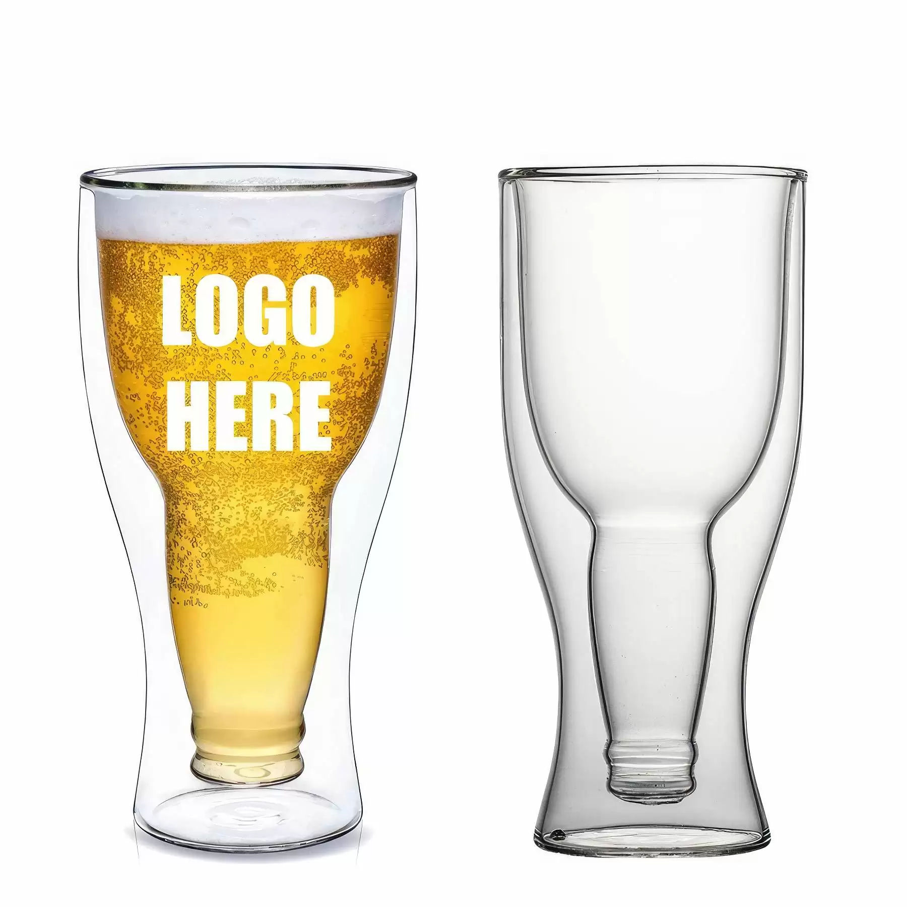 Custom 12 oz Insulated Double Wall Mug Beer Glass