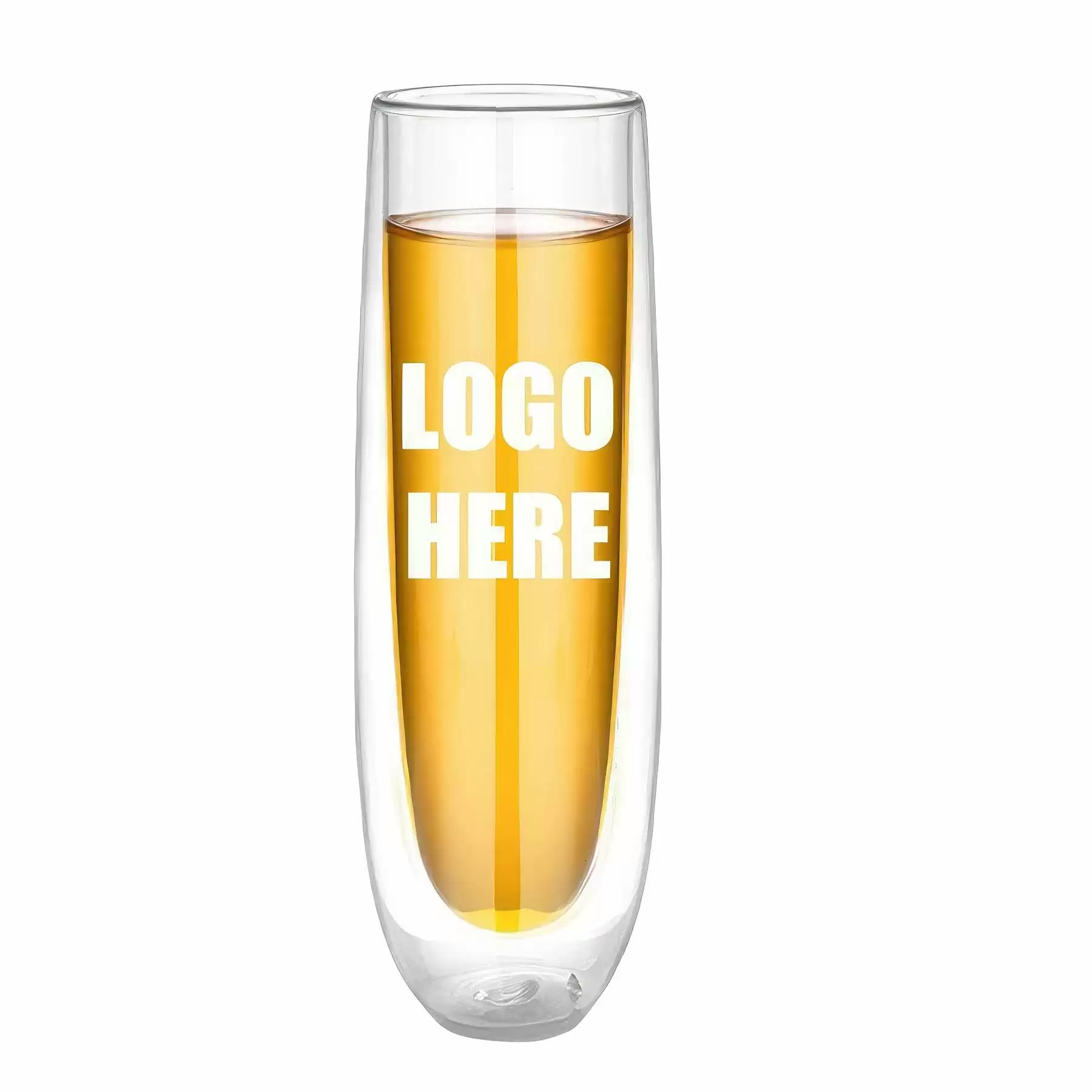 Custom 5 oz Double-Walled Champagne Flute