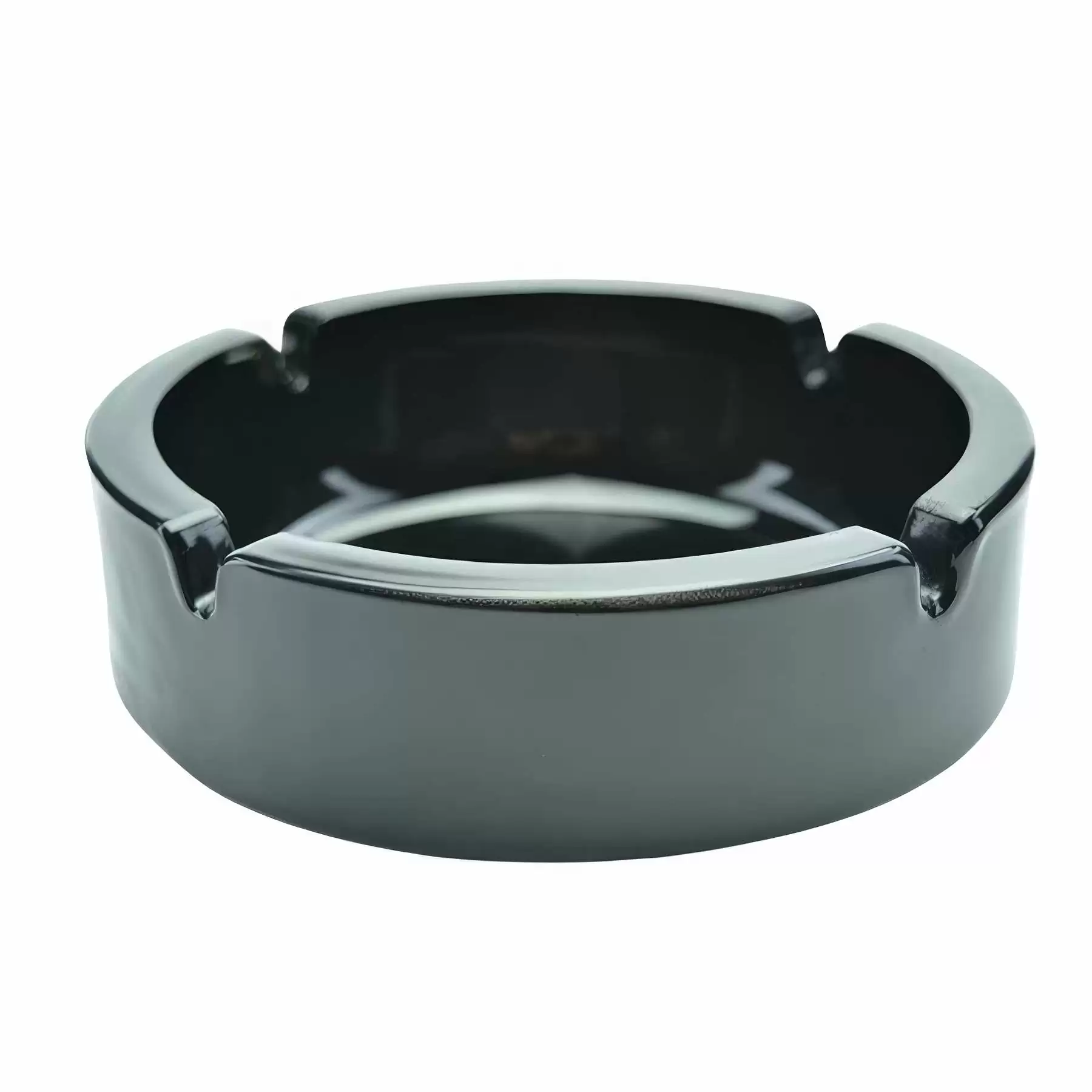 Custom Black Glass Ashtrays for Cigarettes - Image 2