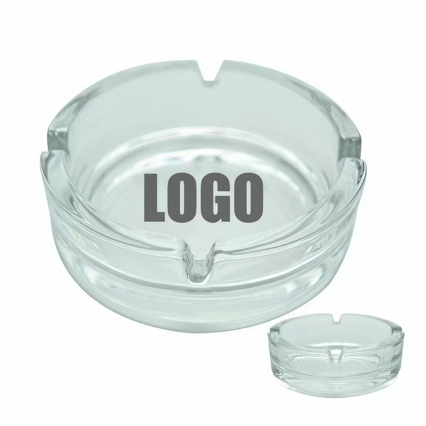 Custom Clear Glass Ashtrays for Cigarettes