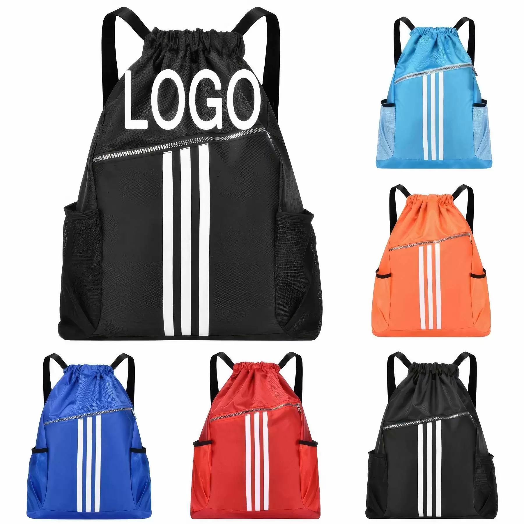 Custom Oxford Fabric Sports & Travel Drawstring Backpack