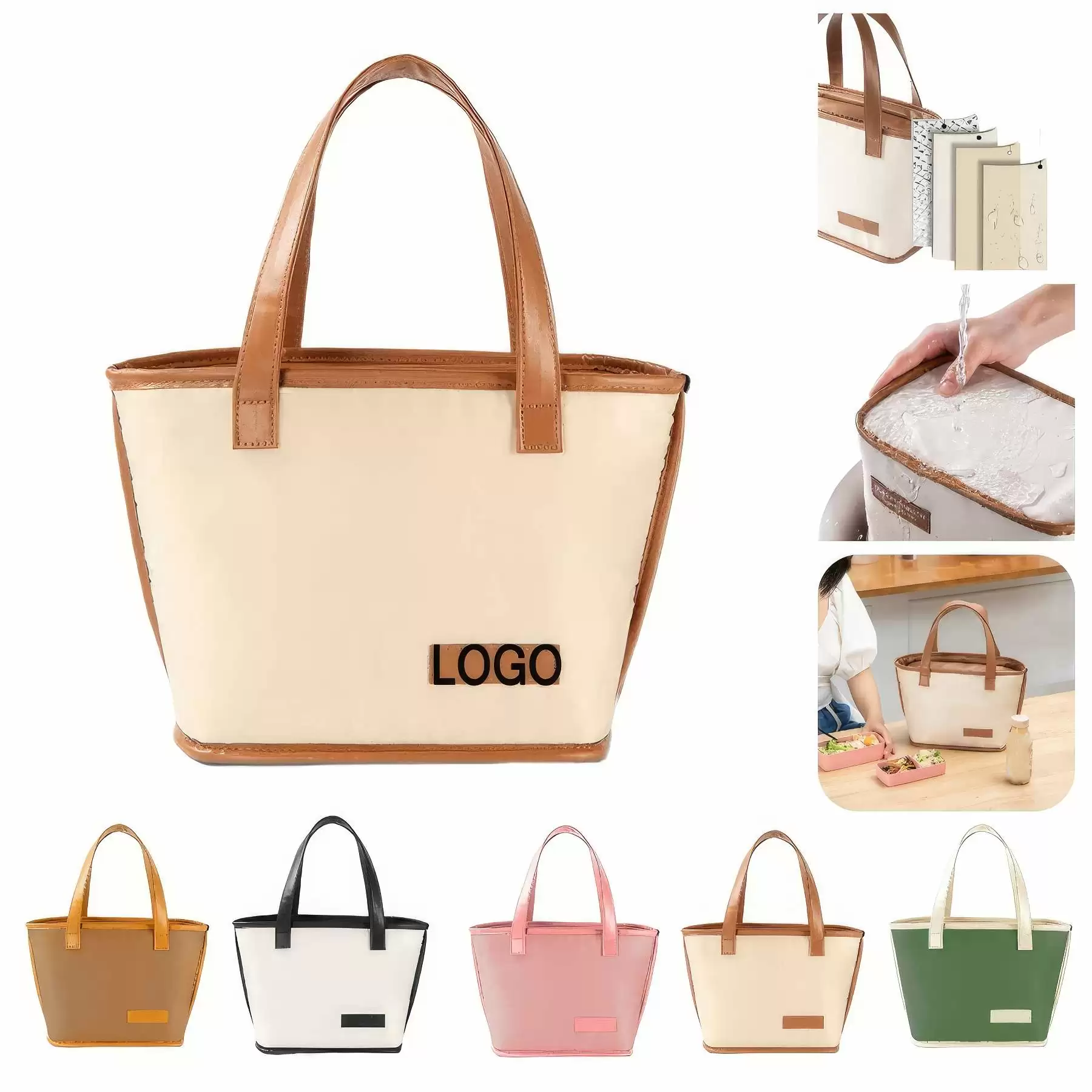 Thermal Insulated Lunch Tote Bag & Reusable Picnic Handbag