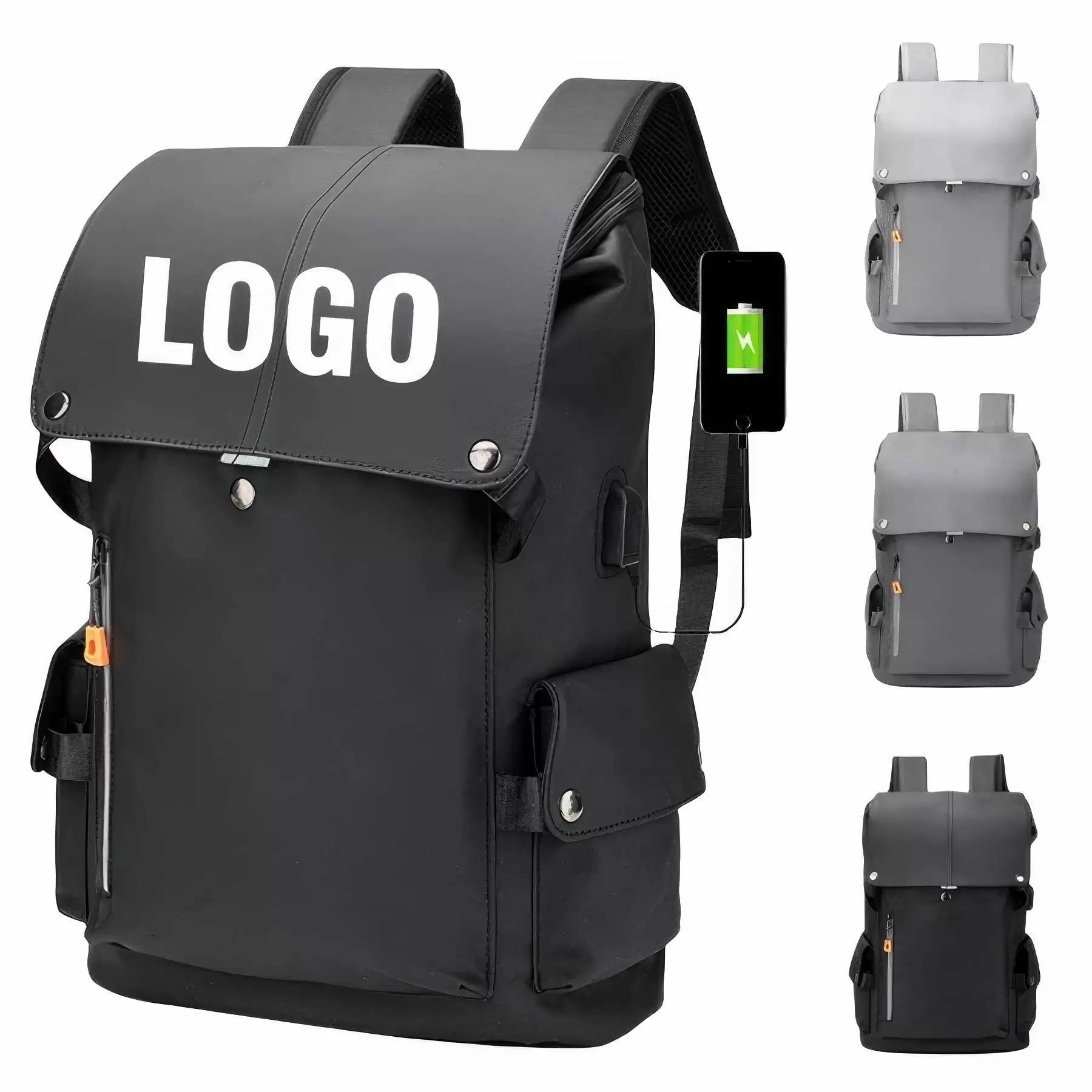 Custom Waterproof Laptop Backpack with USB Charging Port