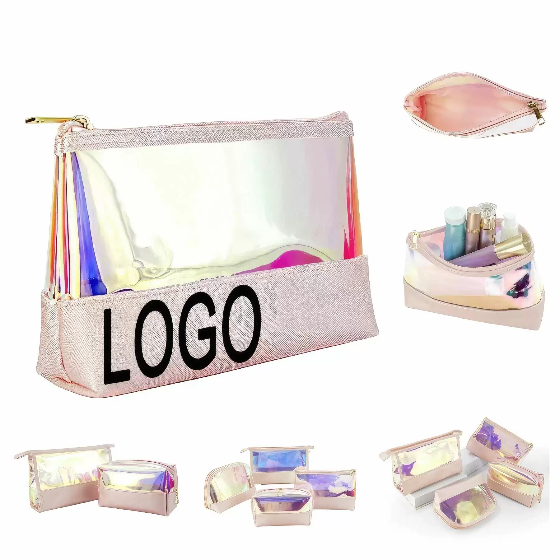 TPU Travel Makeup Organizer Pouch & Cosmetic Toiletry Bag