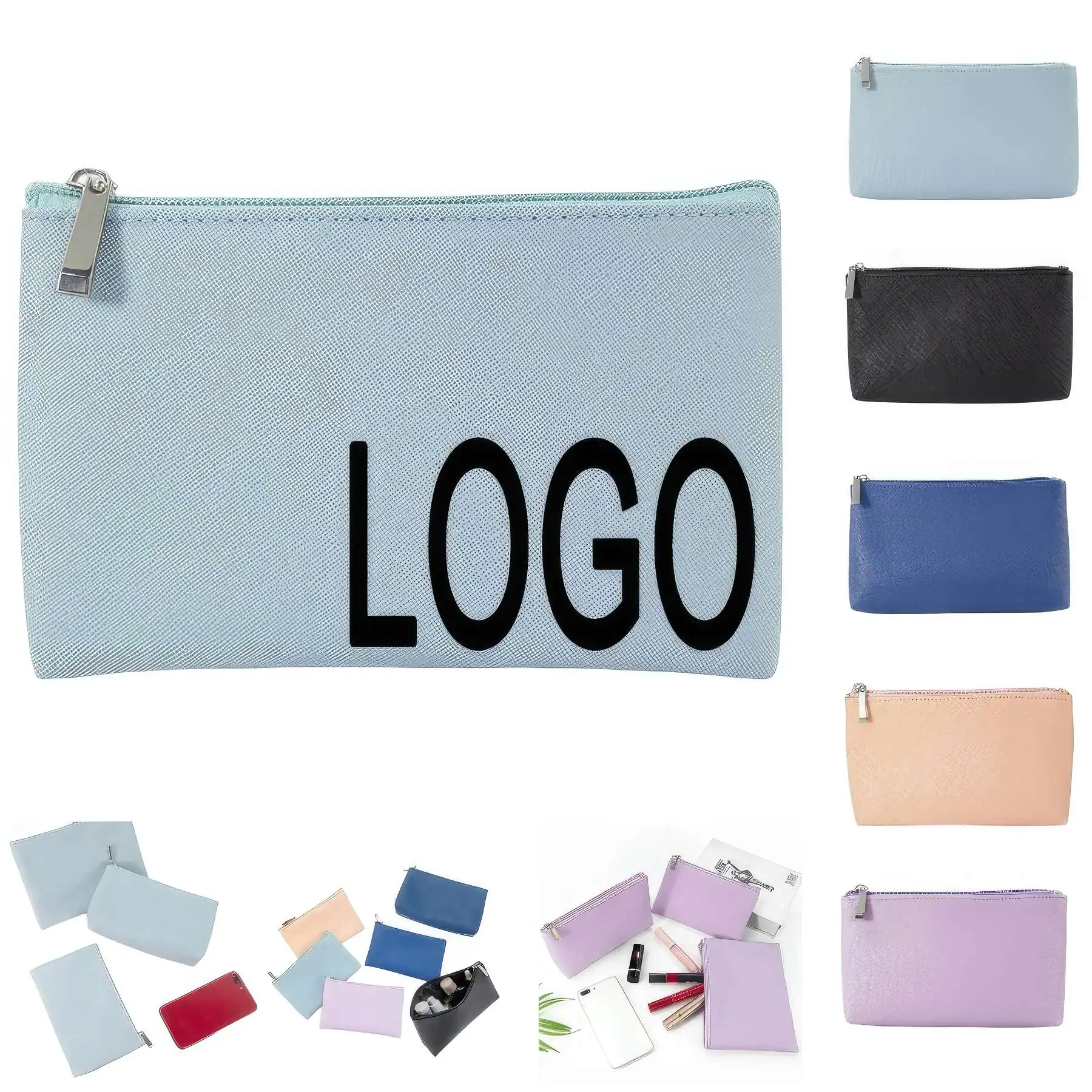 Custom Travel Makeup Organizer Pouch & Cosmetic Toiletry Bag: M