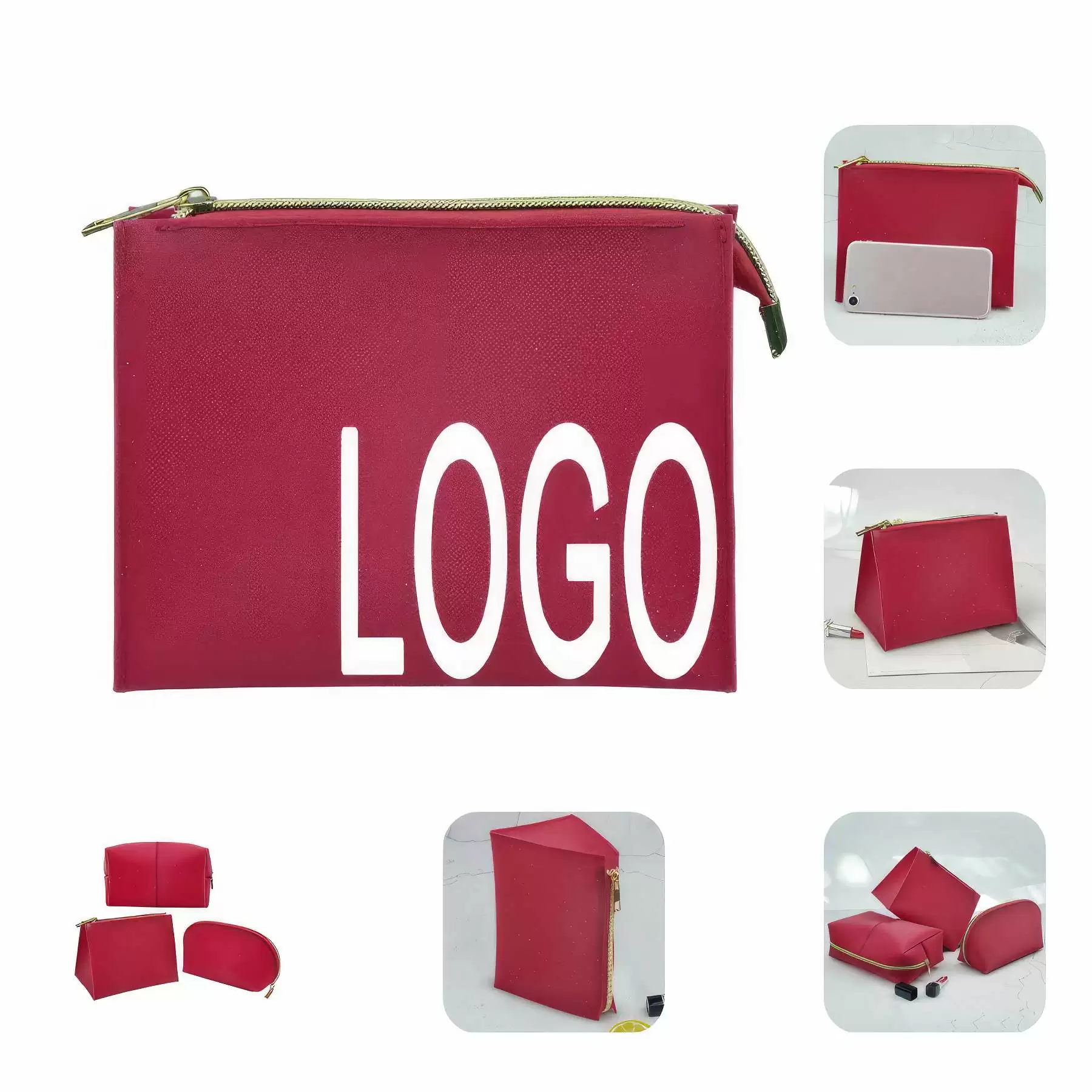 TPU Travel Makeup Organizer Pouch & Cosmetic Toiletry Bag