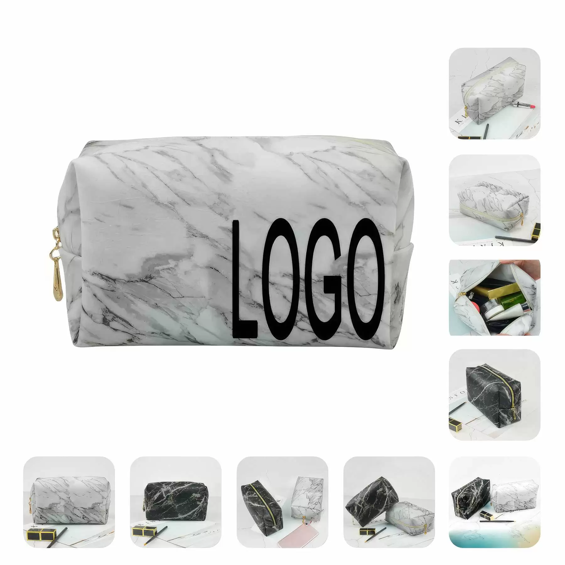 Custom Travel Makeup Organizer Pouch & Cosmetic Toiletry Bag