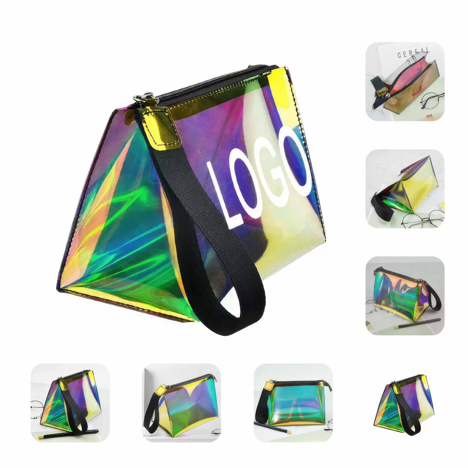 TPU Travel Makeup Organizer Pouch & Cosmetic Toiletry Bag