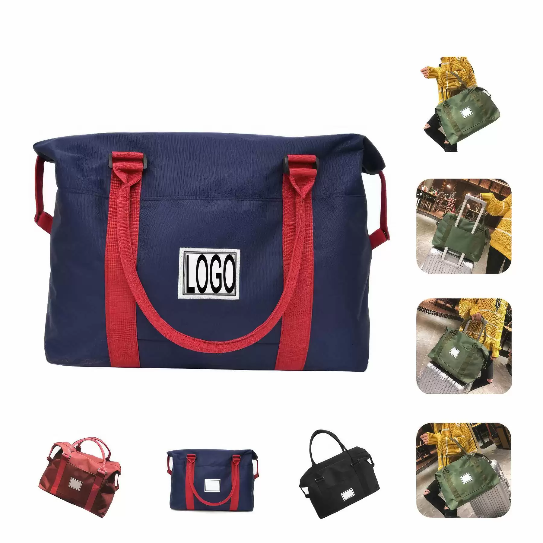 Travel Sports Tote Handbag & Yoga Gym Weekender Duffel Bag