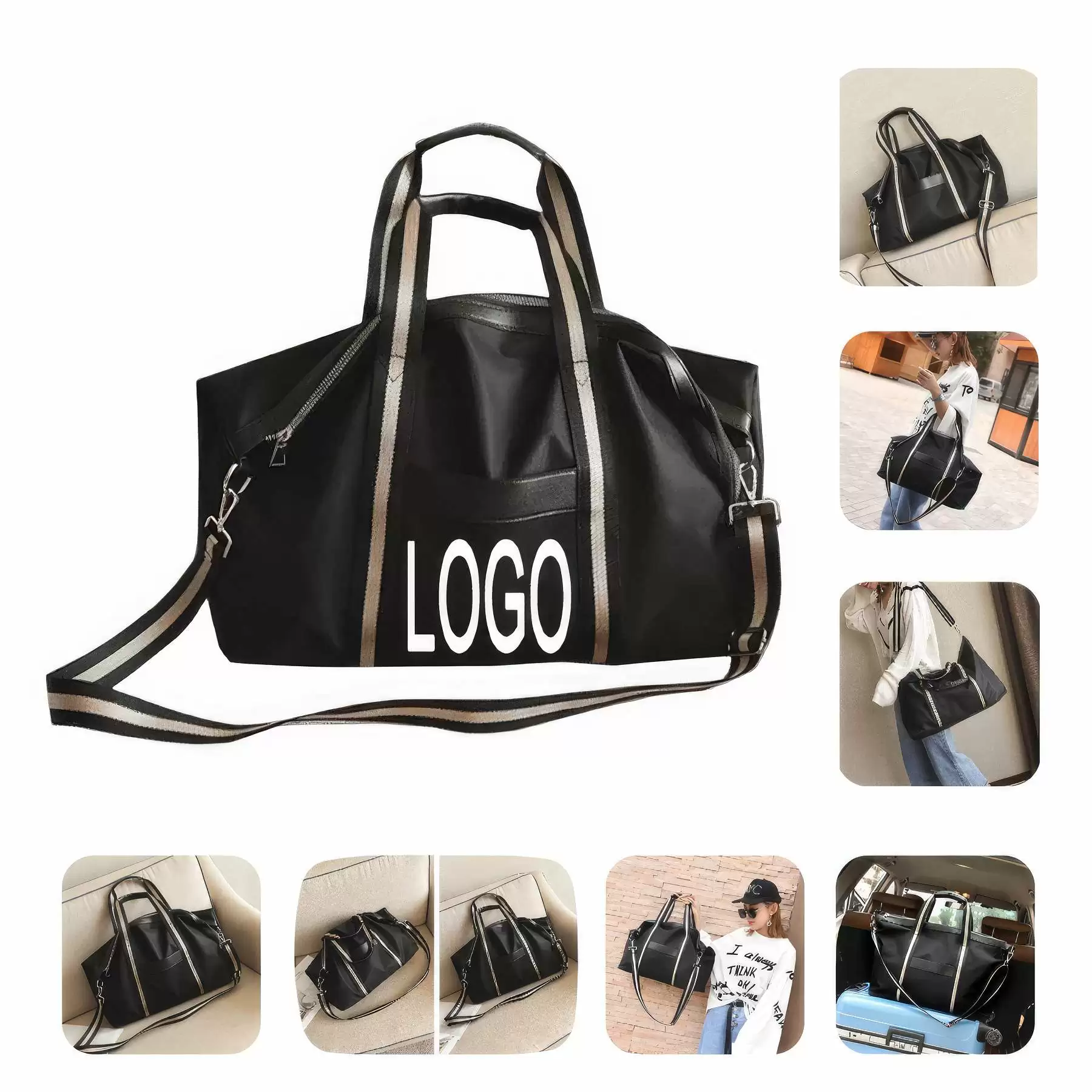 Travel Sports Tote Handbag & Yoga Weekender Shoulder Bag