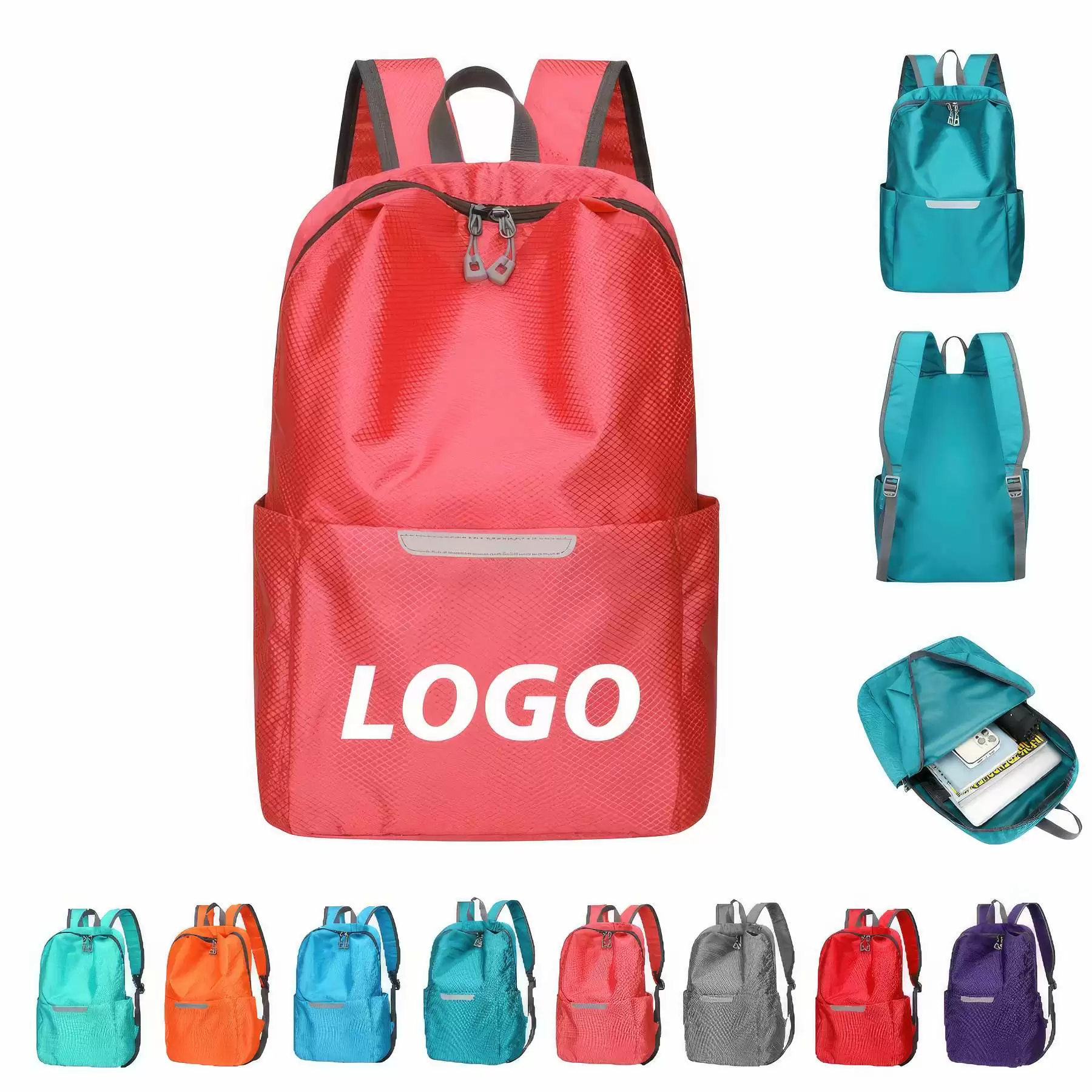 Custom Water Resistant Backpacks College Travel Daypack