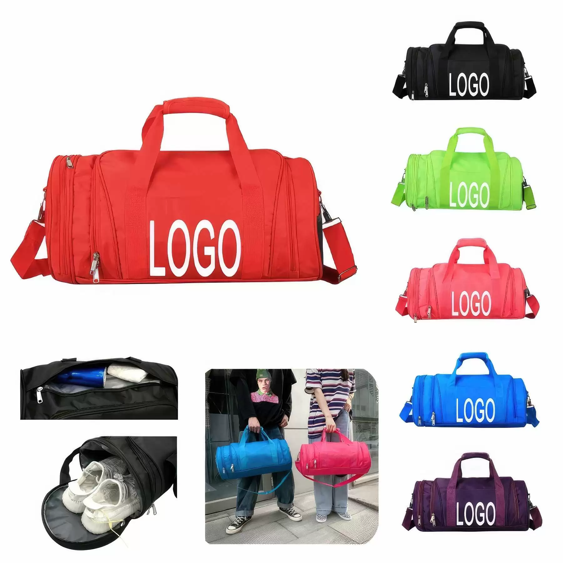 Travel Sports Duffel Bag & Yoga Gym Weekender Tote Handbag