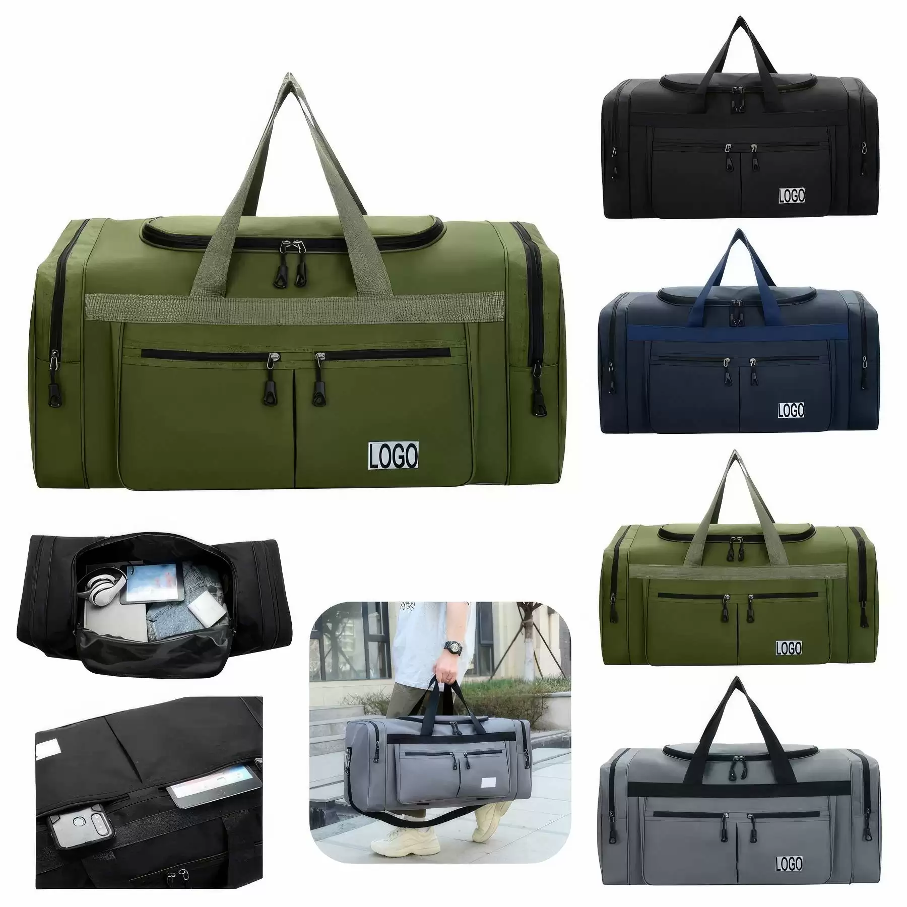 Travel Camping Overnight Weekender Duffel Bag Sports Handbag
