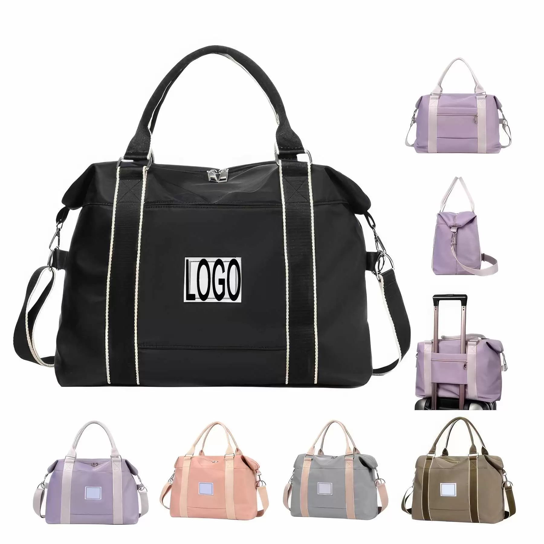 Travel Sports Tote Handbag & Yoga Weekender Shoulder Bag