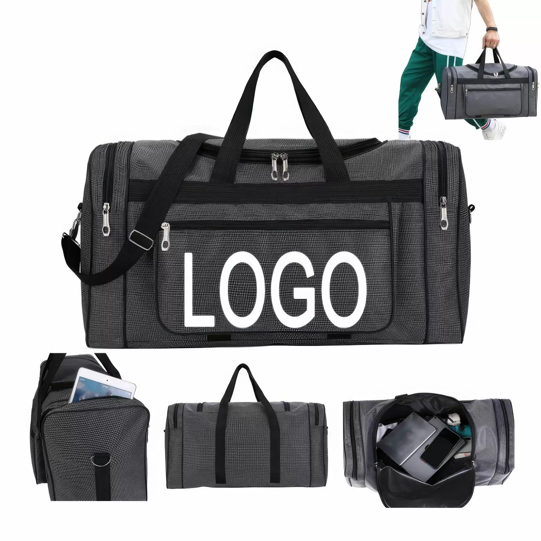 Travel Sports Duffel Bag & Yoga Gym Weekender Tote Handbag