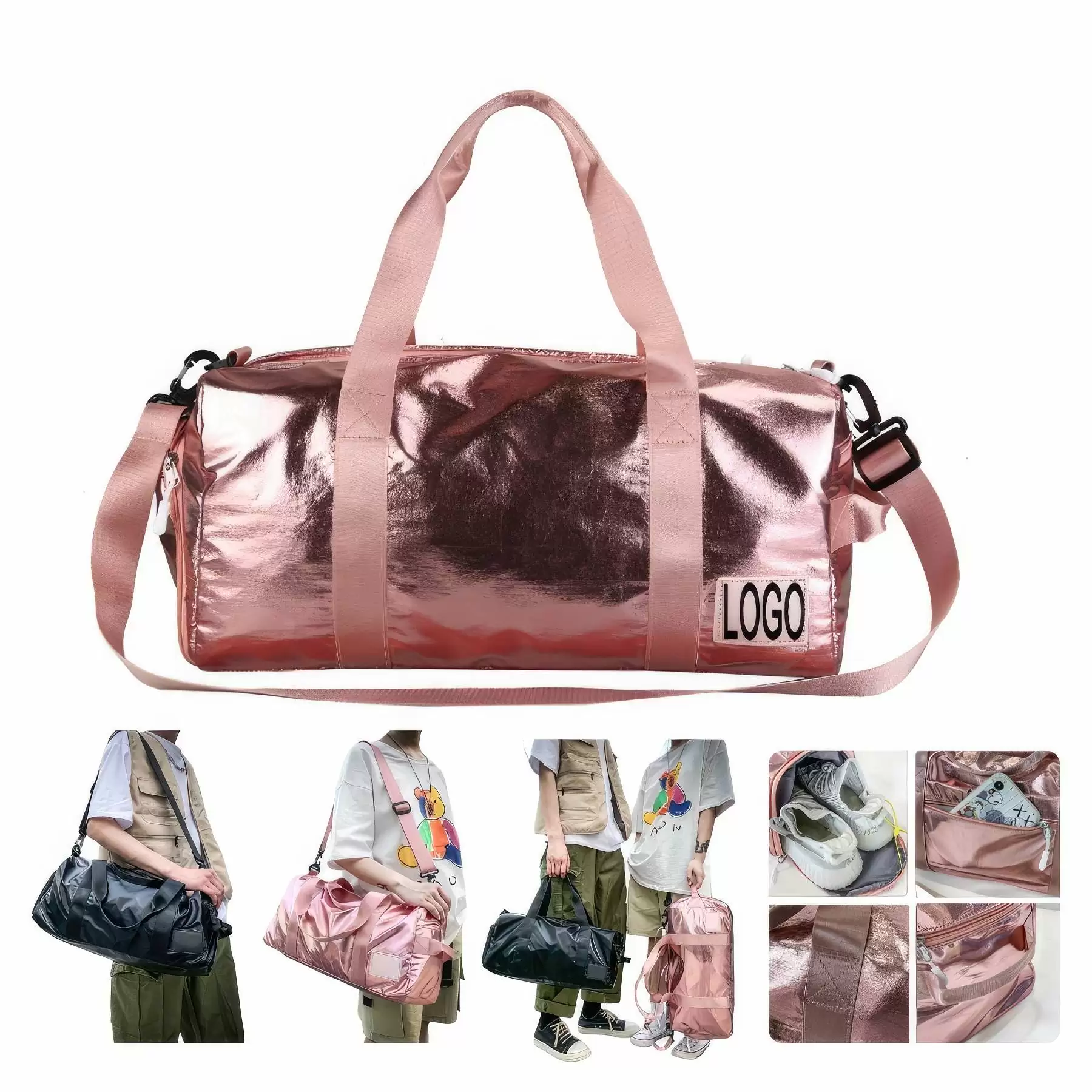 Travel Sports Duffel Bag & Yoga Gym Weekender Tote Handbag