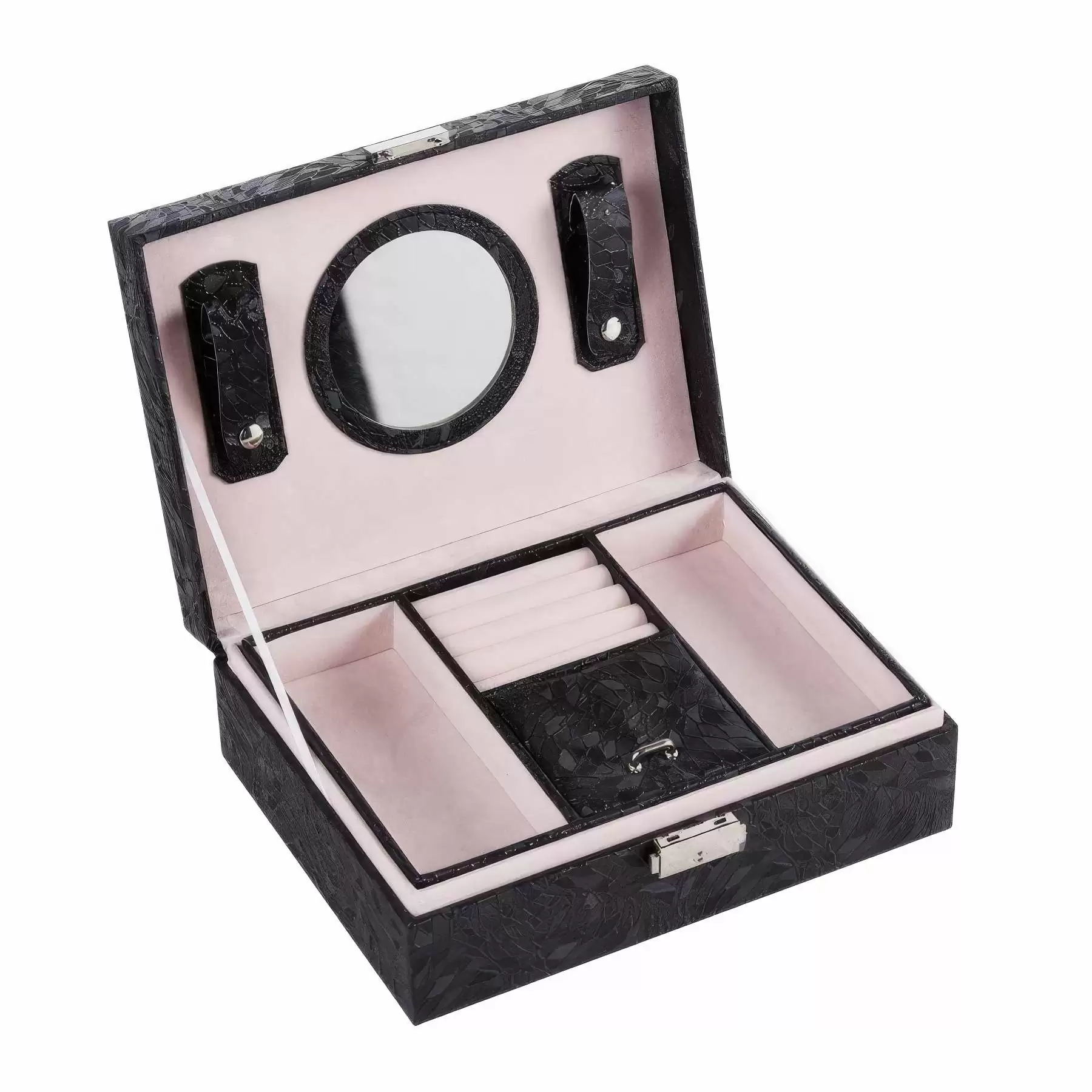 Custom Multi-Layer Jewelry Organizer Box with Mirror & Lock - Image 2