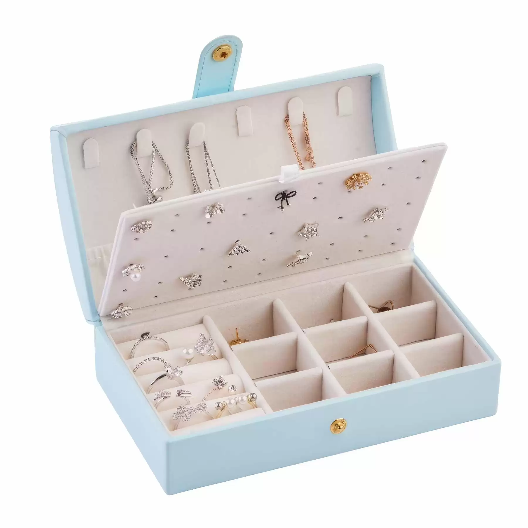 Custom PU Portable Travel Jewelry Organizer Storage Box - Image 2