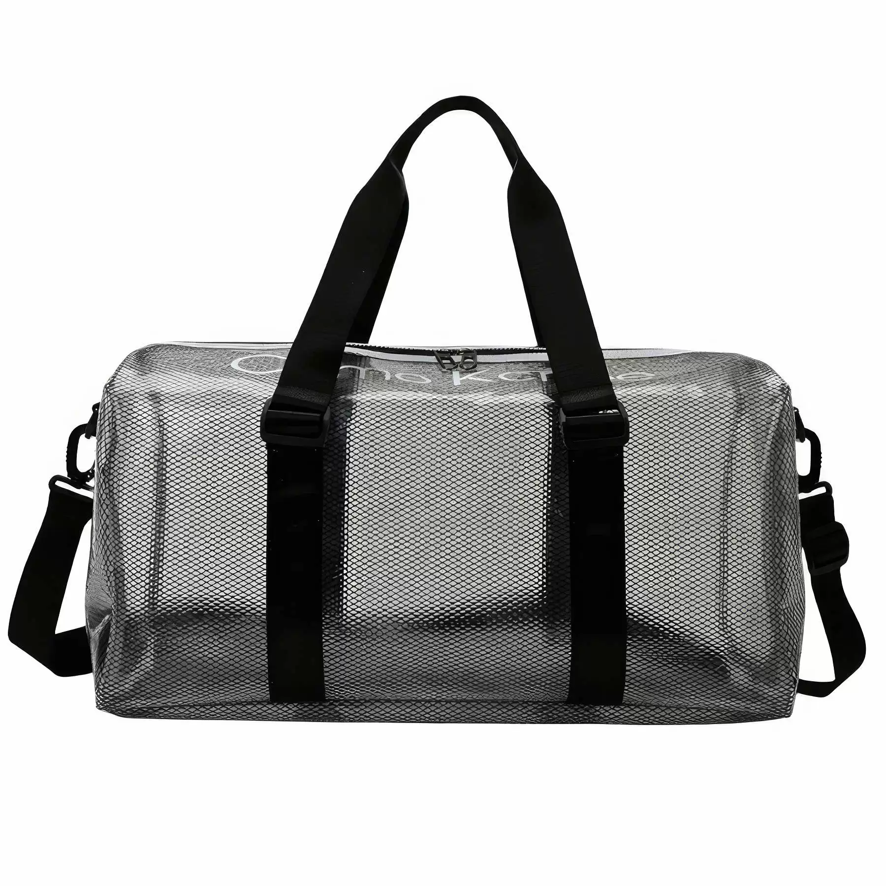 Custom Clear PVC Gym Sports Travel Duffel Bags - Image 2