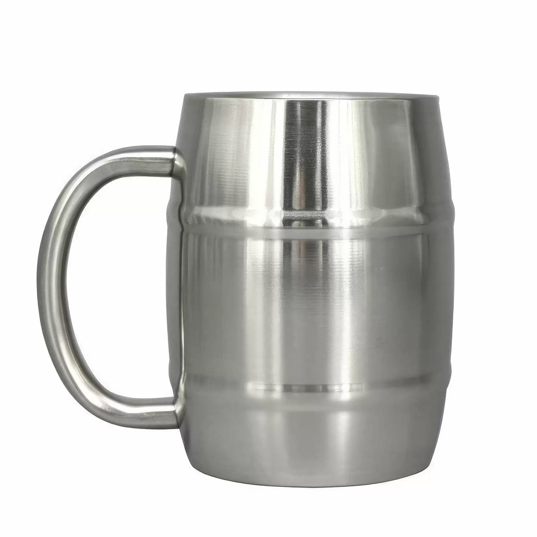 Custom 15 oz Stainless Steel Big Grip Beer Mug - Image 2
