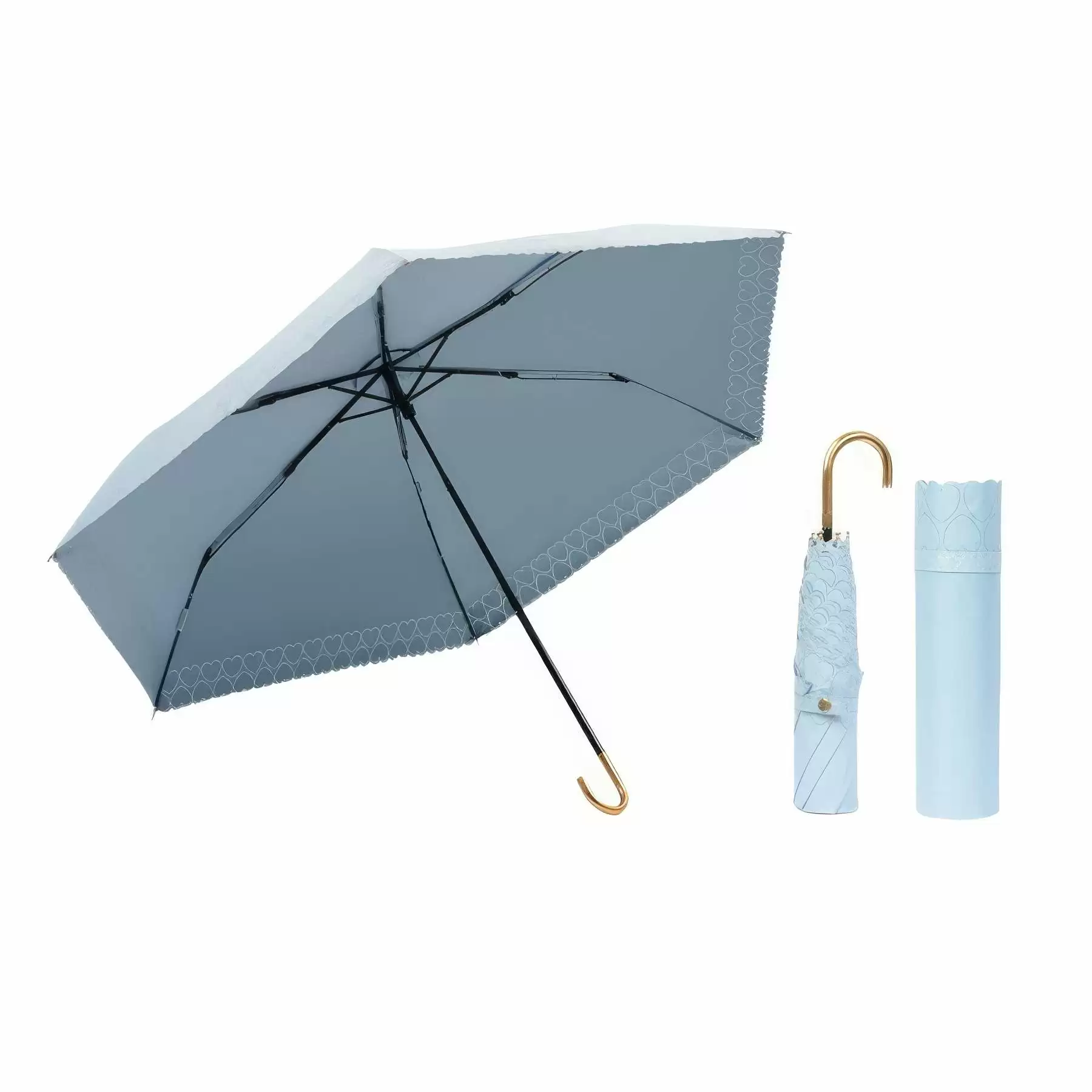Custom Travel Folding Umbrella for Rain & Sun Protection - Image 2