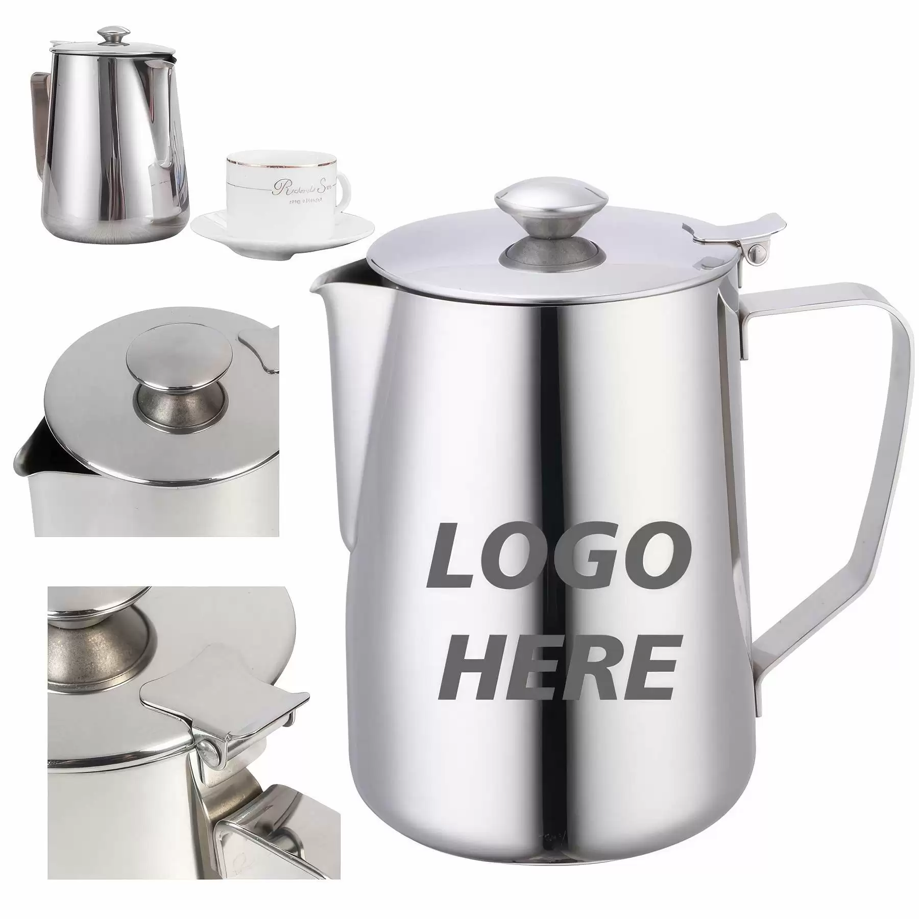 Custom 12 oz Stainless Steel Milk Frothing Pitcher