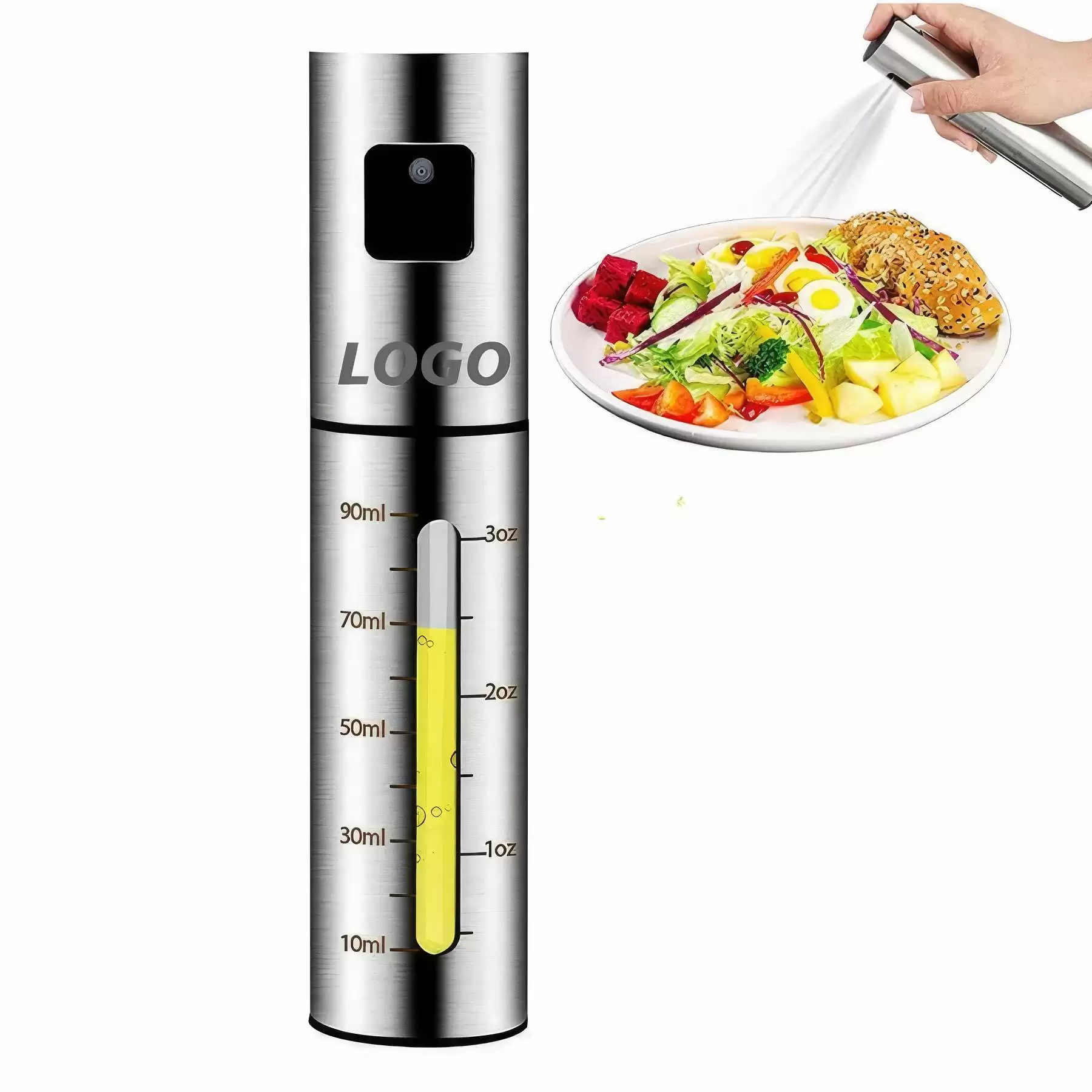 Custom Stainless Steel Olive Oil Spray Mister With Scale