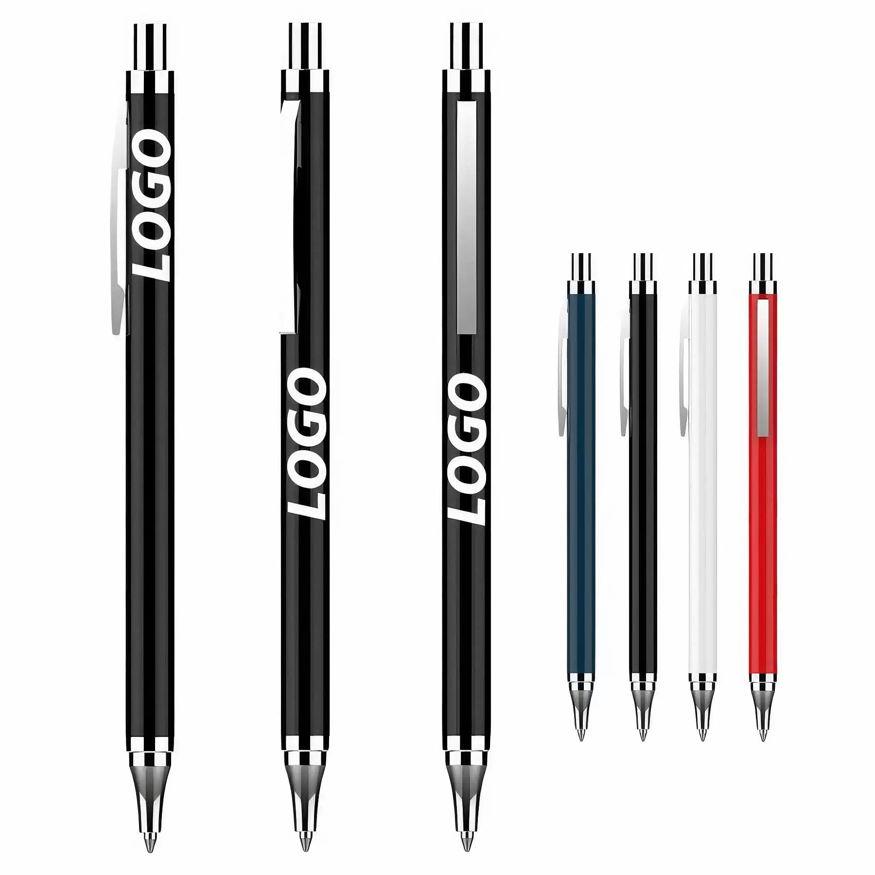 Custom Stainless Steel Ballpoint Pen Black Ink