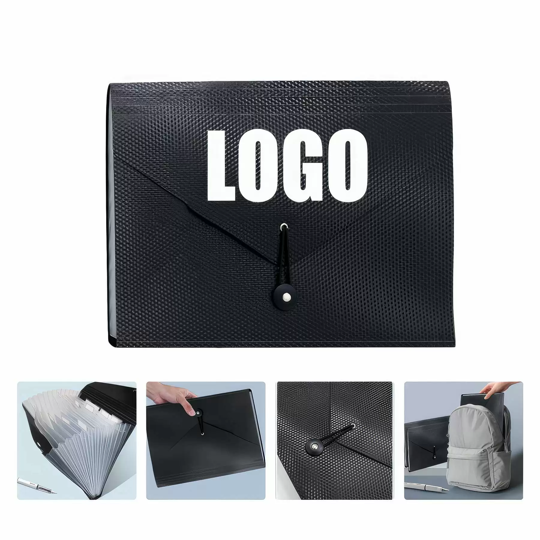 PP Plastic 13-Pocket Expanding A4-Size Portfolio File Folder