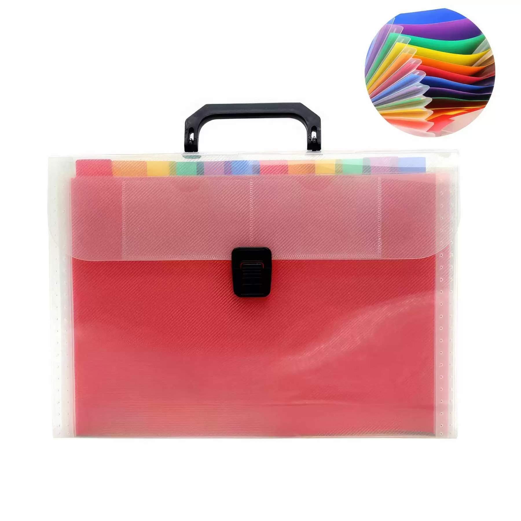 PP Plastic 13-Pocket Expanding A4-Size Portfolio File Folder - Image 2