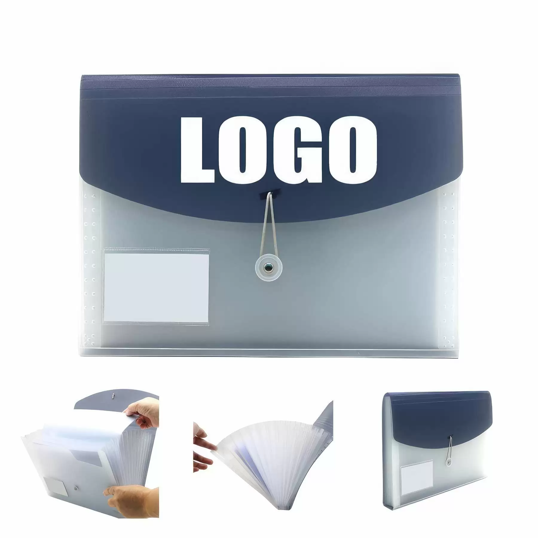 PP Plastic 13-Pocket Expanding A4-Size Portfolio File Folder