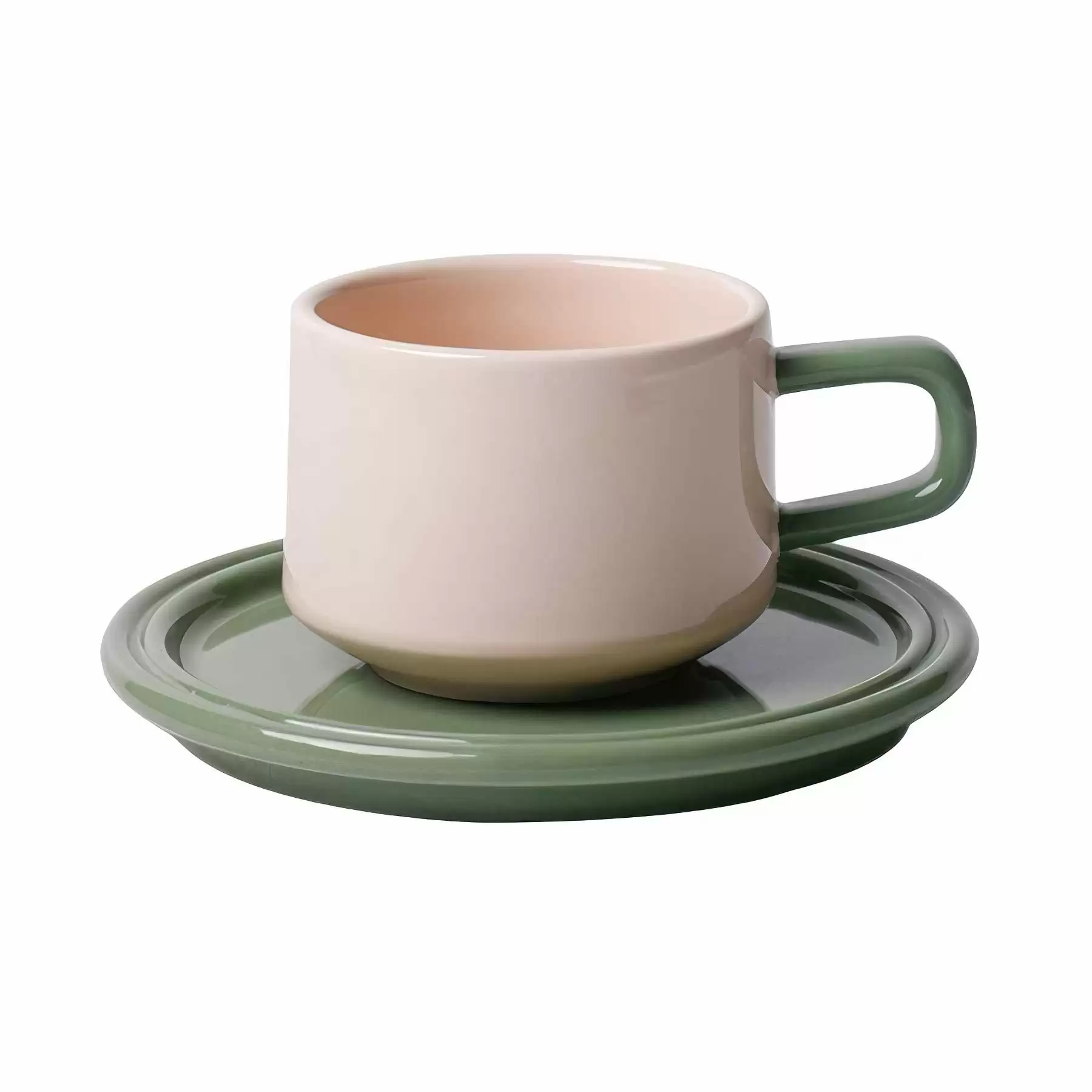 Custom 8.4 OZ. Ceramic Tea Cup Coffee Mug with Saucer Set - Image 2