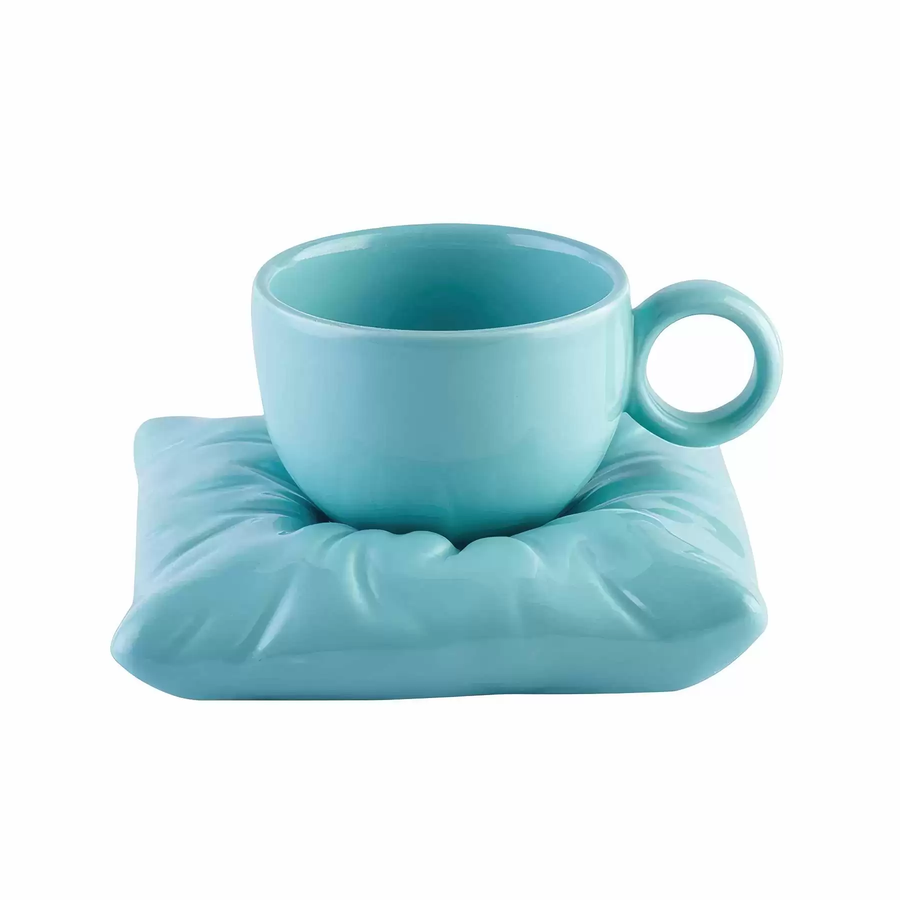 Custom 6.7 OZ. Ceramic Tea Cup Coffee Mug with Saucer Set - Image 2