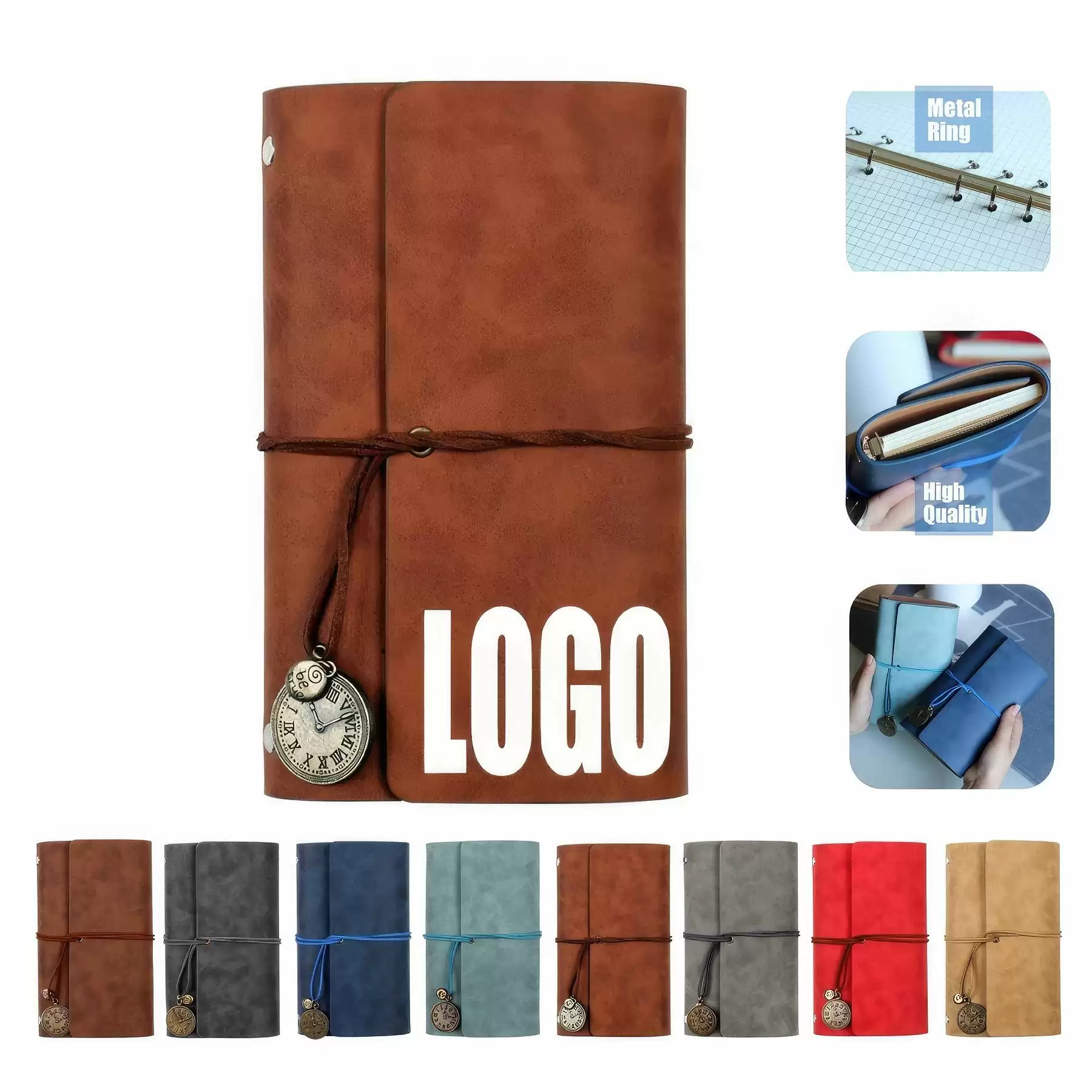 PU Leather A6 Business Travel Journal Pocket Notebook