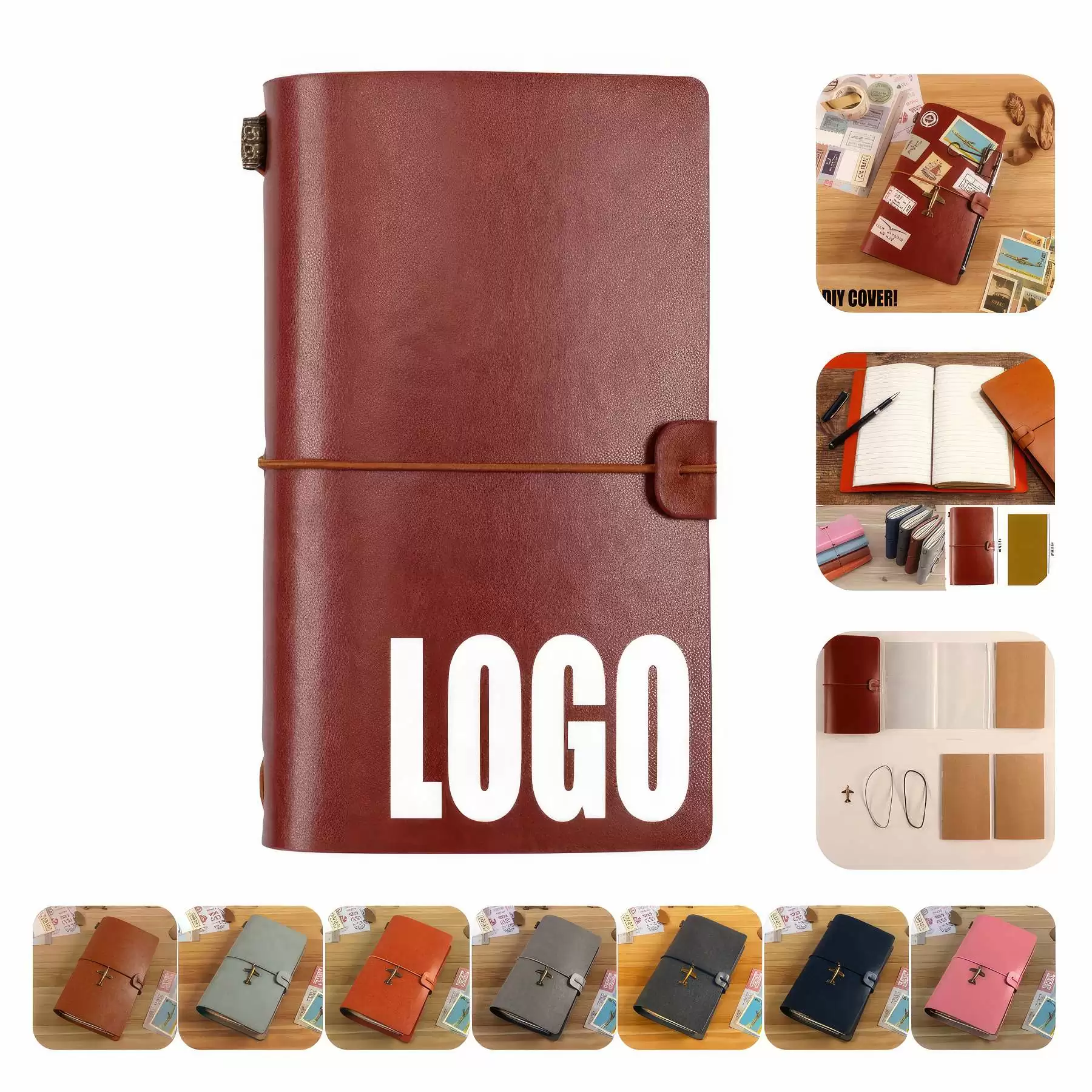 PU Leather A6 Business Travel Journal Pocket Notebook
