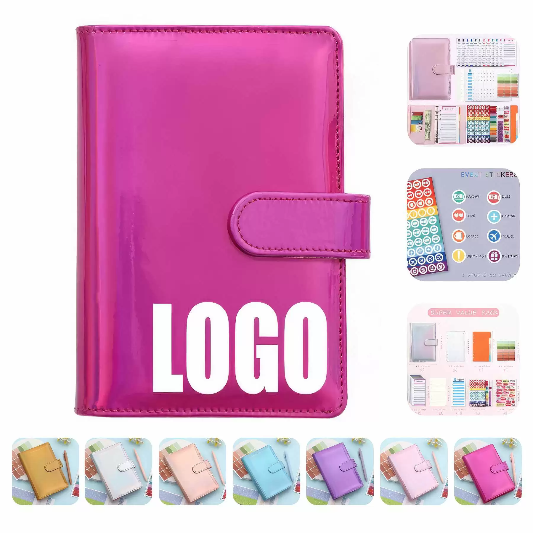 PU Leather A6 Budget Planner Binder Notebook