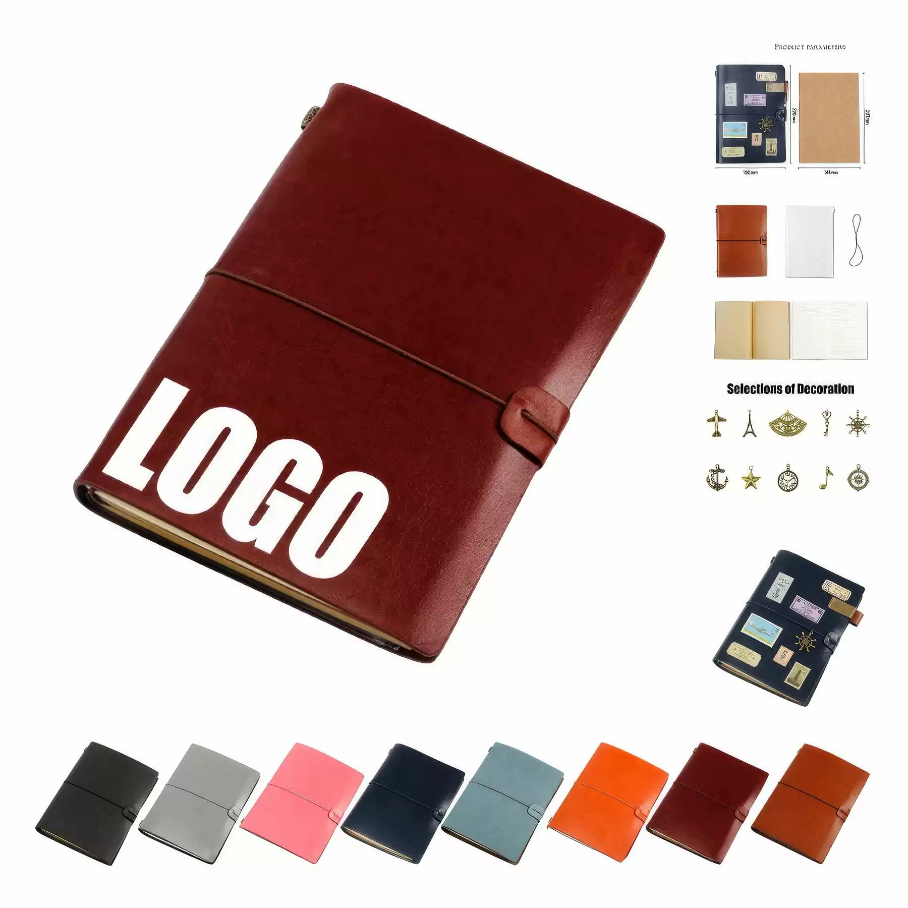 PU Leather A5 Business Travel Journal Pocket Notebook