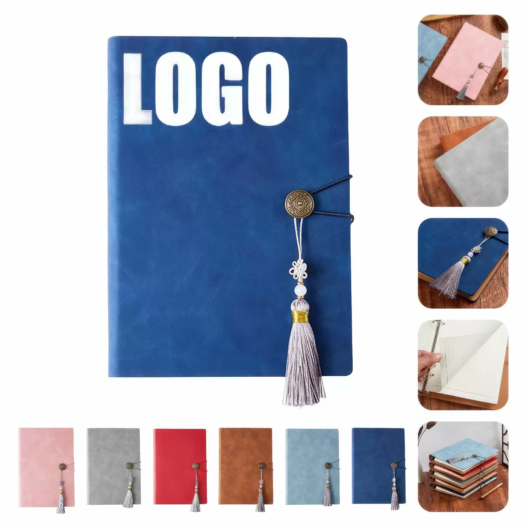 PU Leather A5 Business Travel Journal Binder Notebook