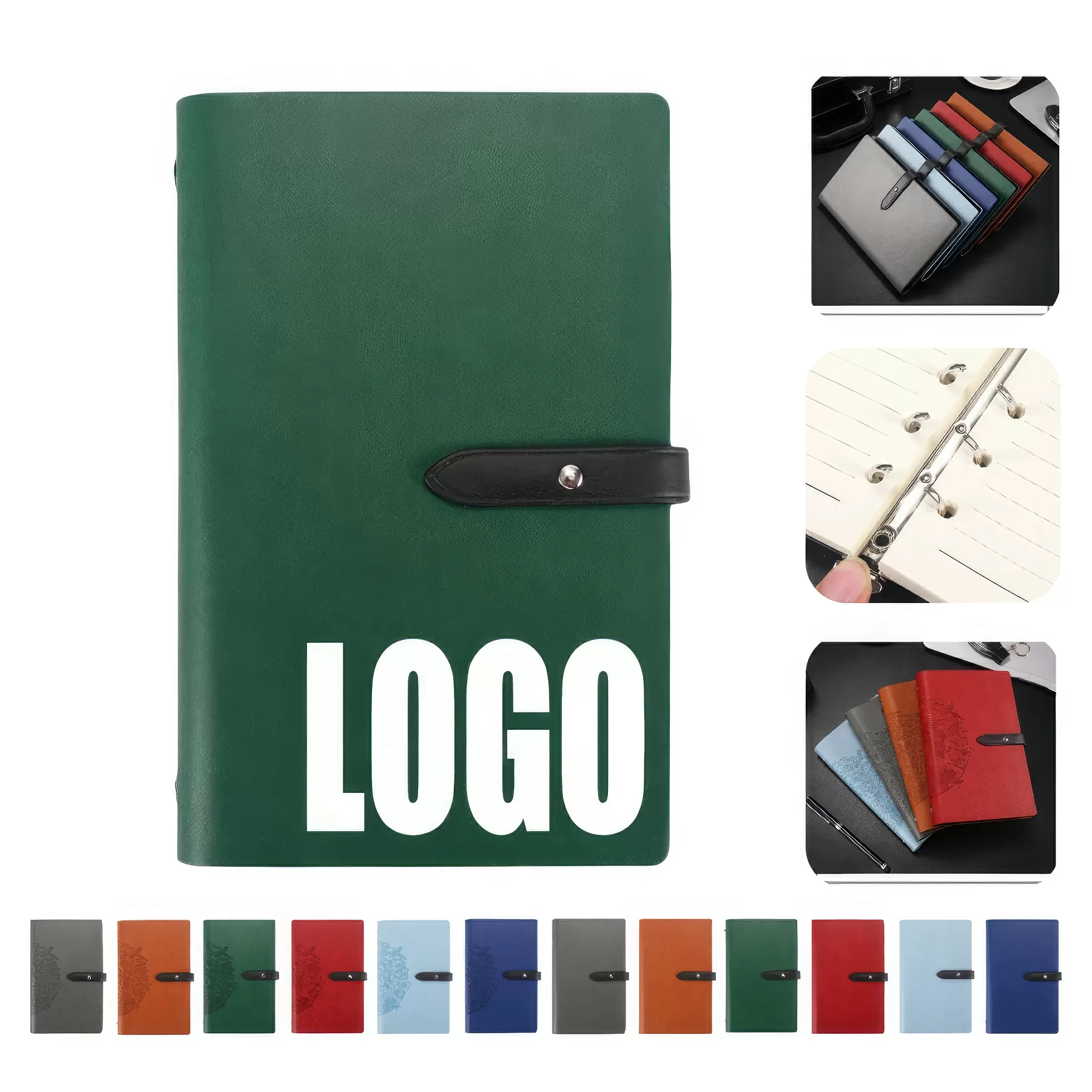 PU Leather A6 Business Travel Journal Binder Notebook