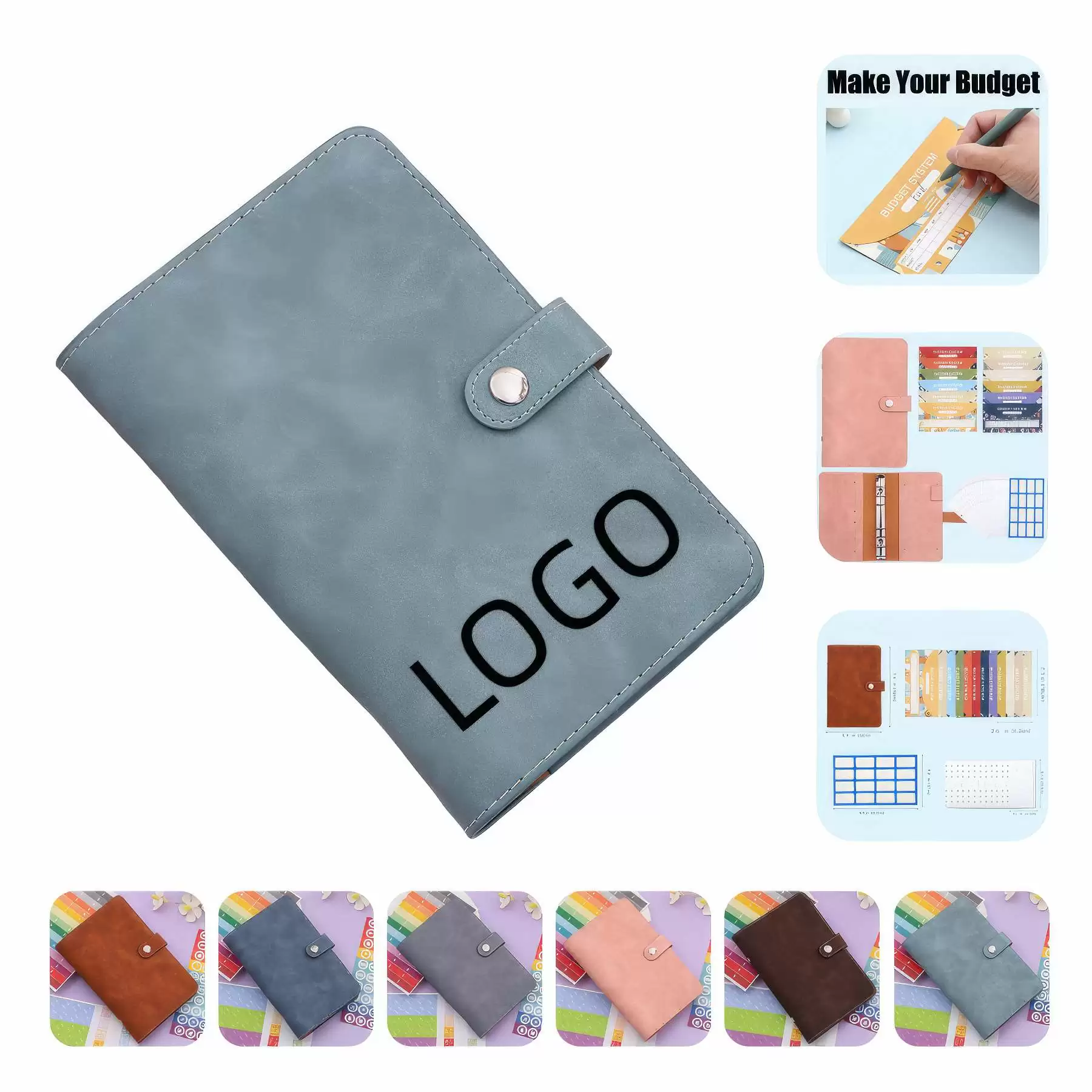 PU Leather A6 Budget Planner Binder Notebook