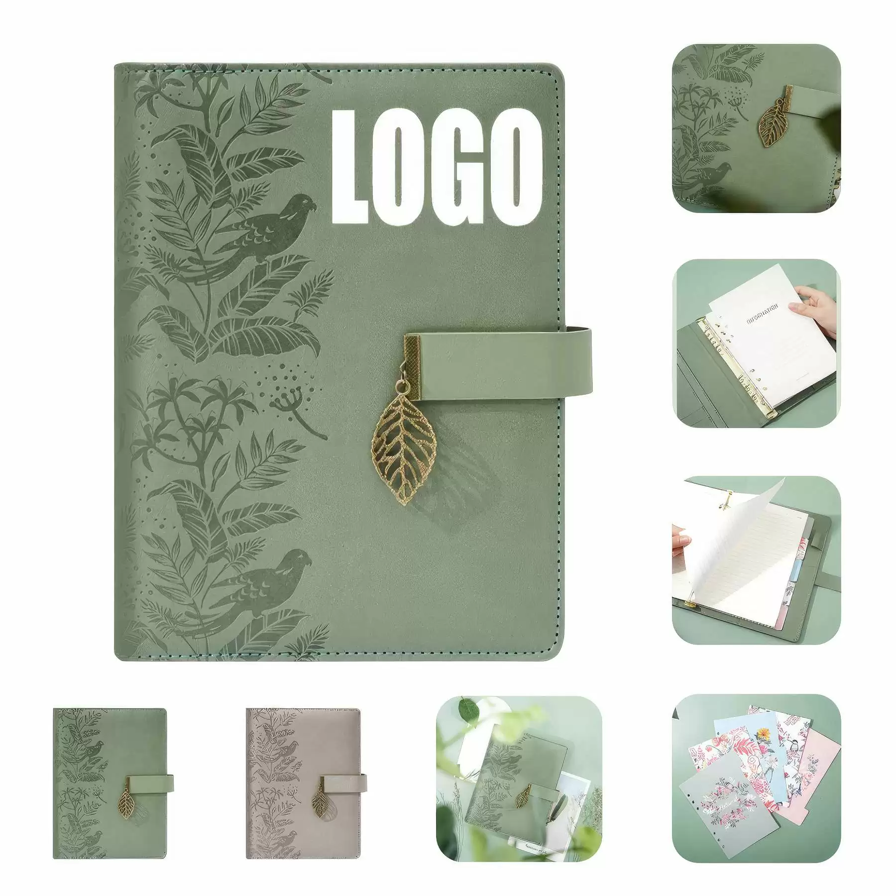 PU Leather A5 Business Travel Journal Binder Notebook