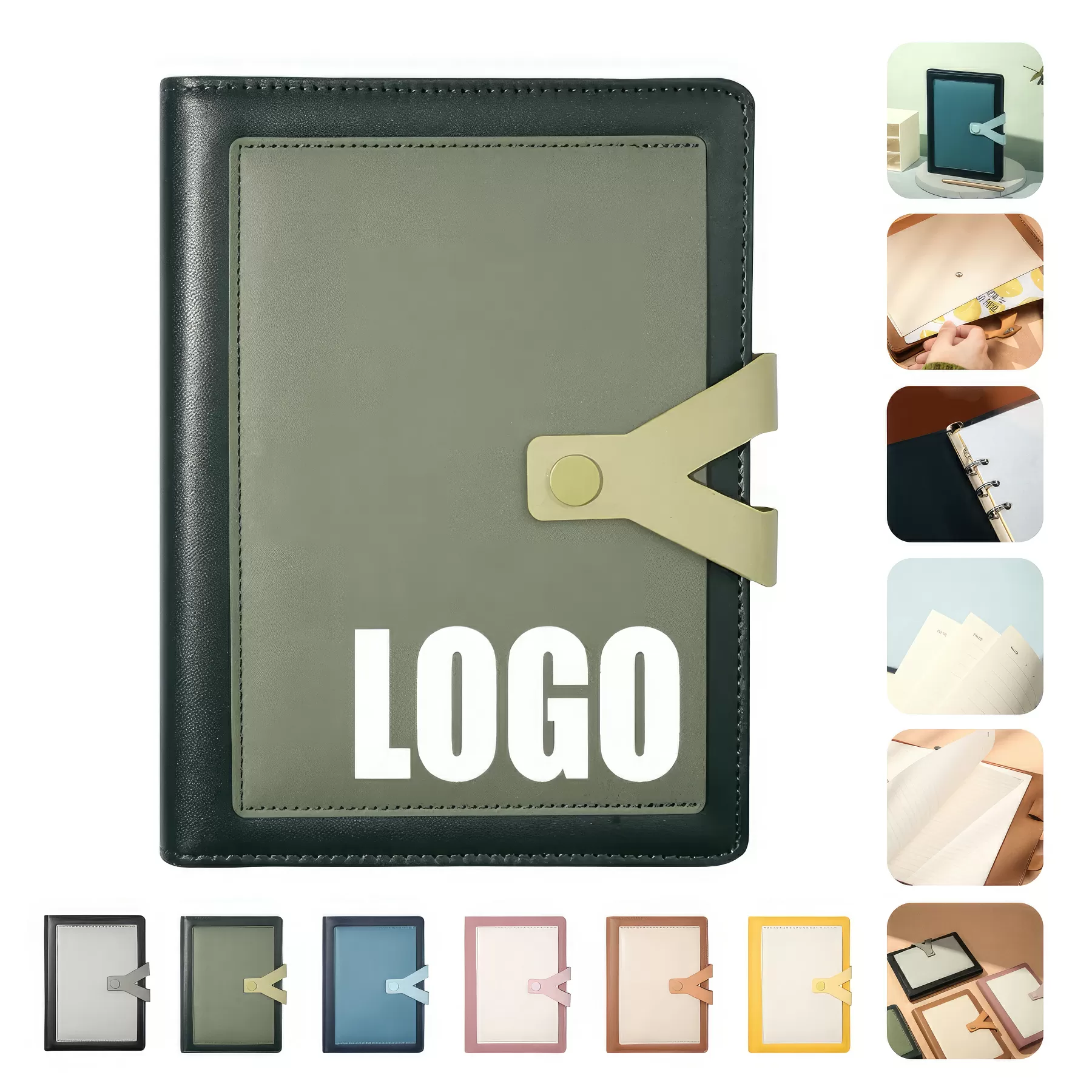 PU Leather A5 Business Travel Journal Binder Notebook
